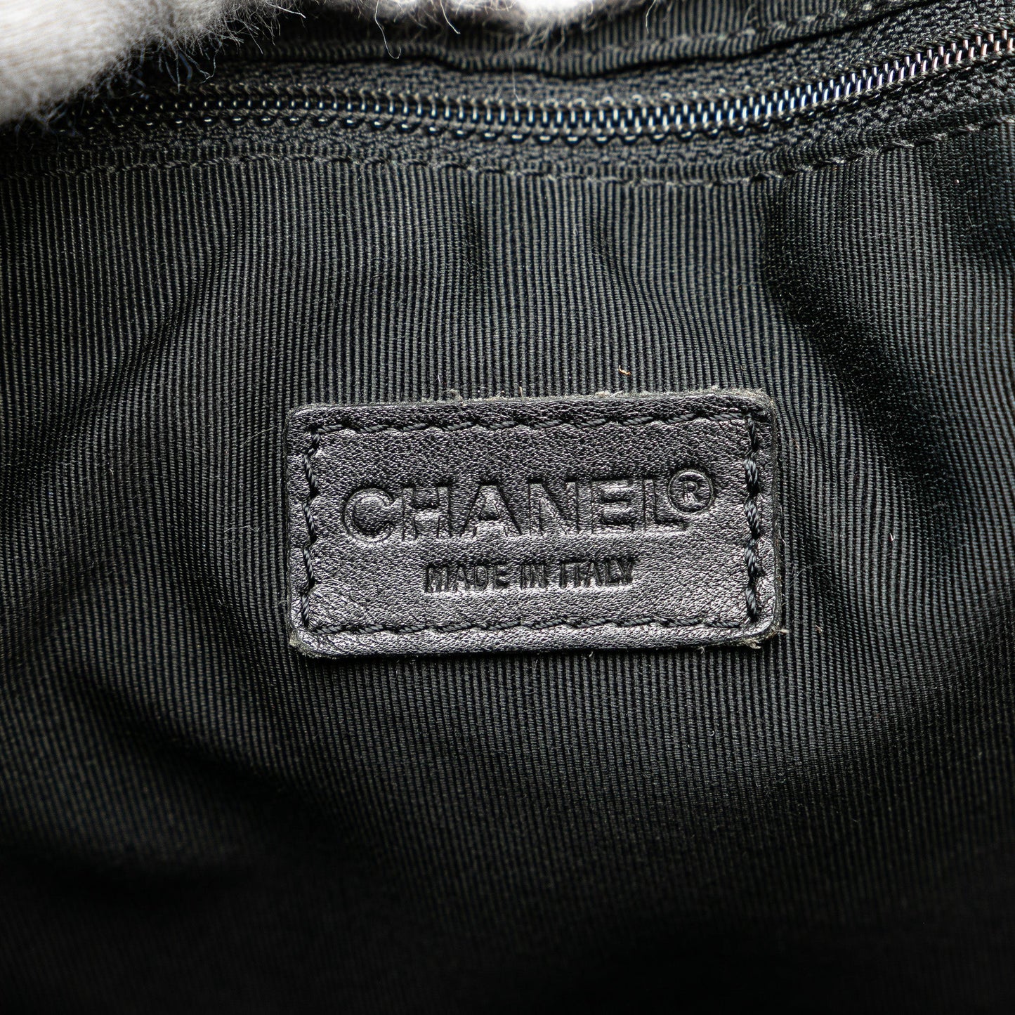 Black Chanel CC Lambskin Wild Stitch Handbag