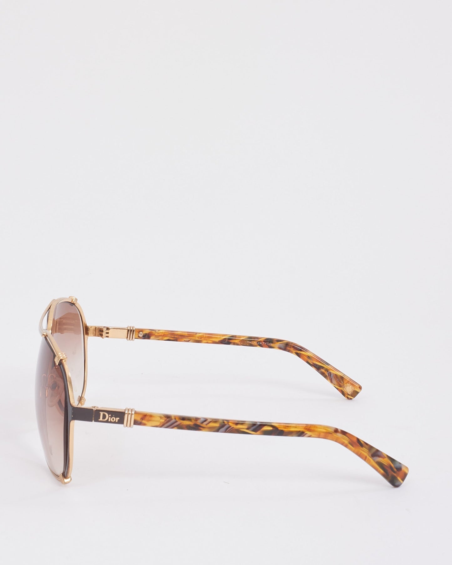 Dior Gold & Tortoise Aviator Sunglasses