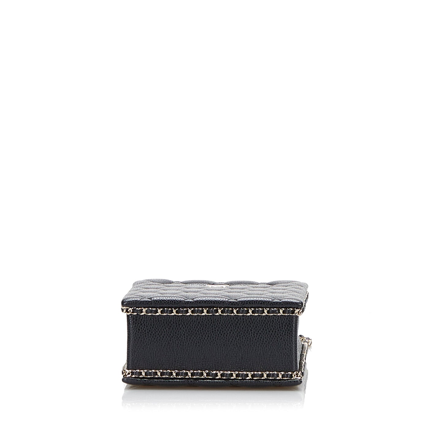 Chanel Sac Mini Caviar Chain Around Cut Out Evening Bag