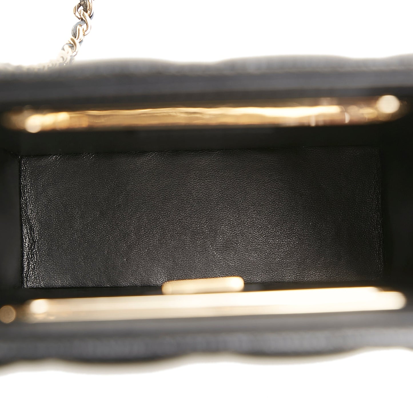 Chanel Sac Mini Caviar Chain Around Cut Out Evening Bag