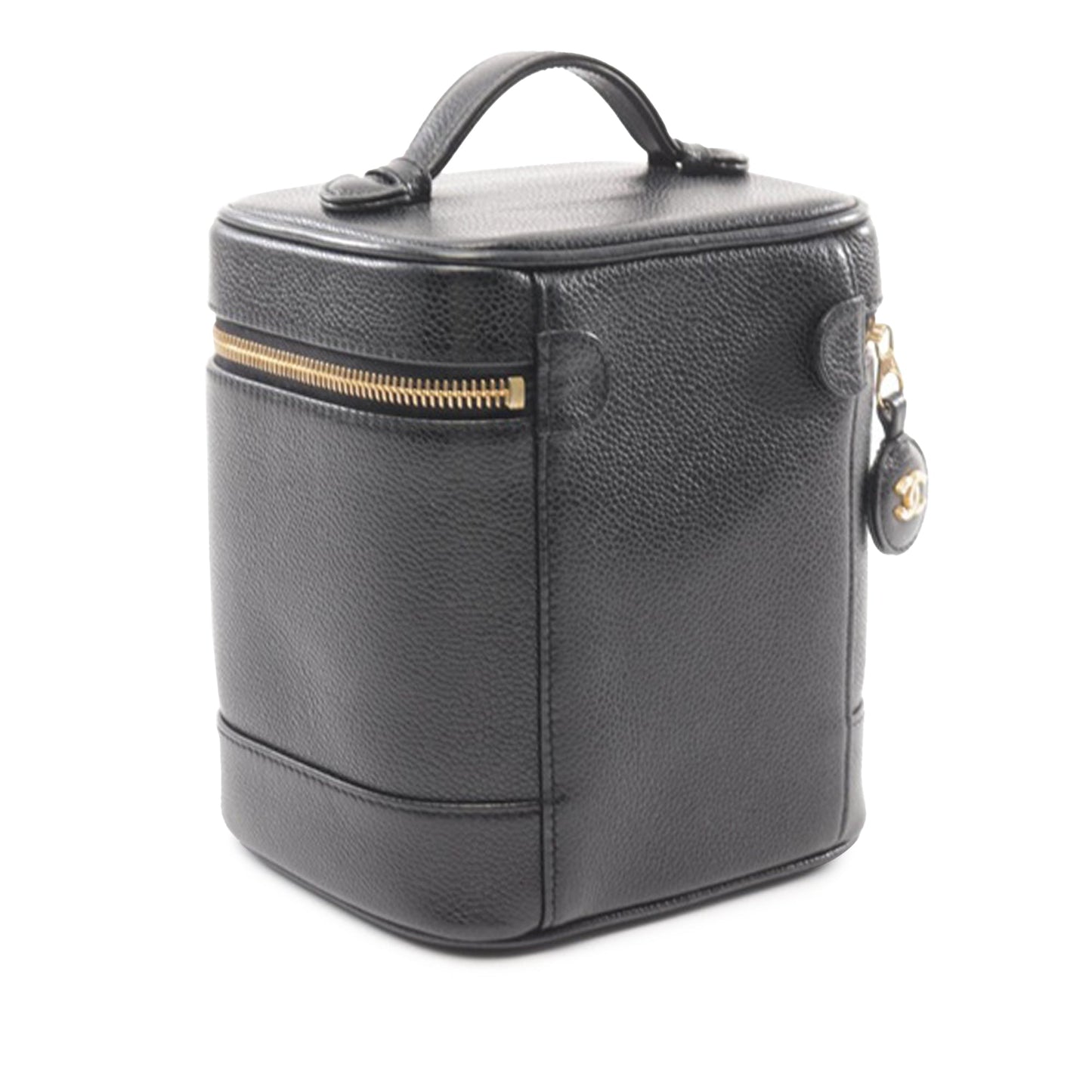 Black Chanel CC Caviar Vanity Case