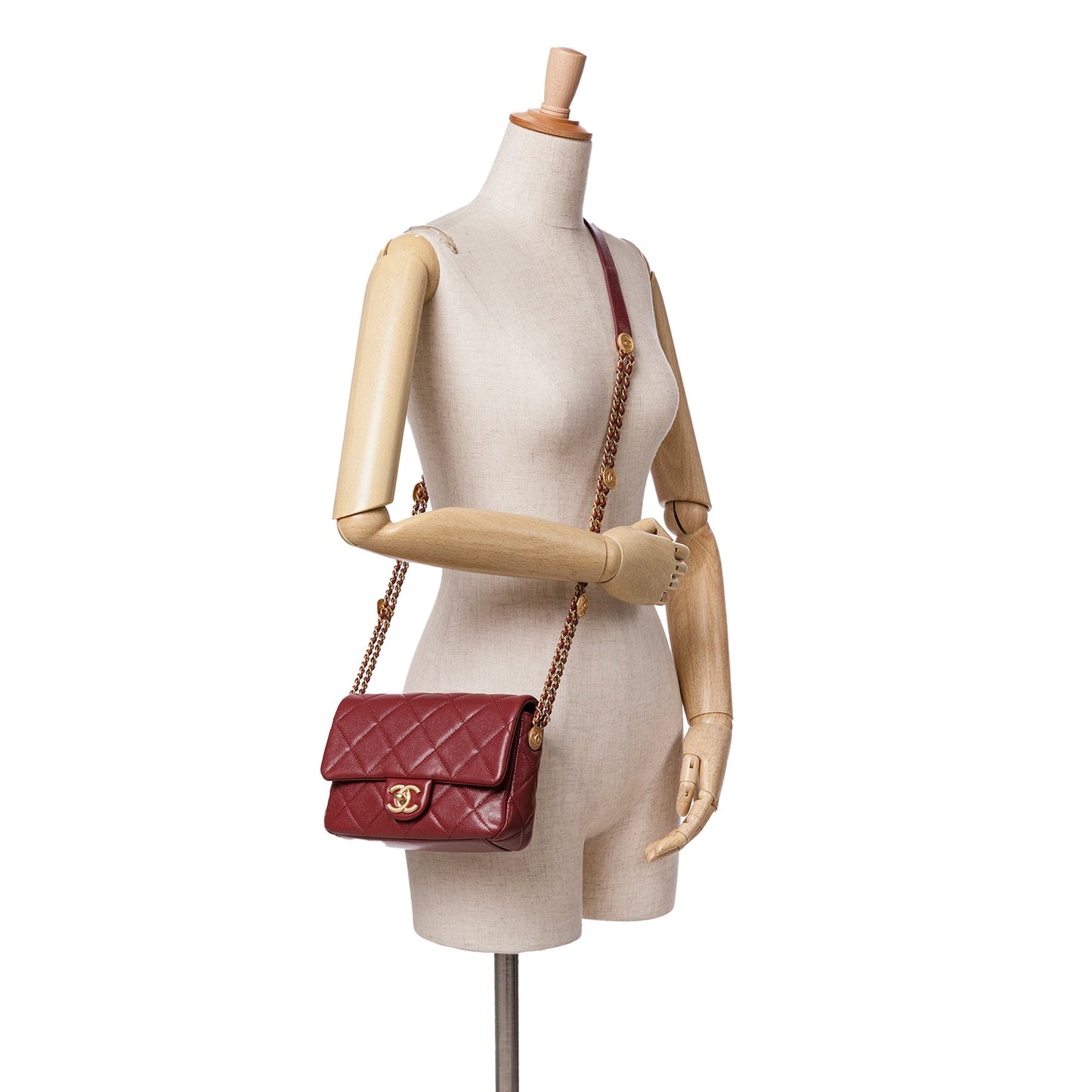 Chanel Sac Small Quilted Caviar Twist Your Buttons Flap