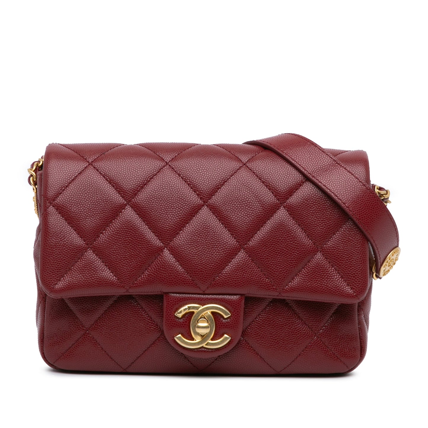 Chanel Sac Small Quilted Caviar Twist Your Buttons Flap