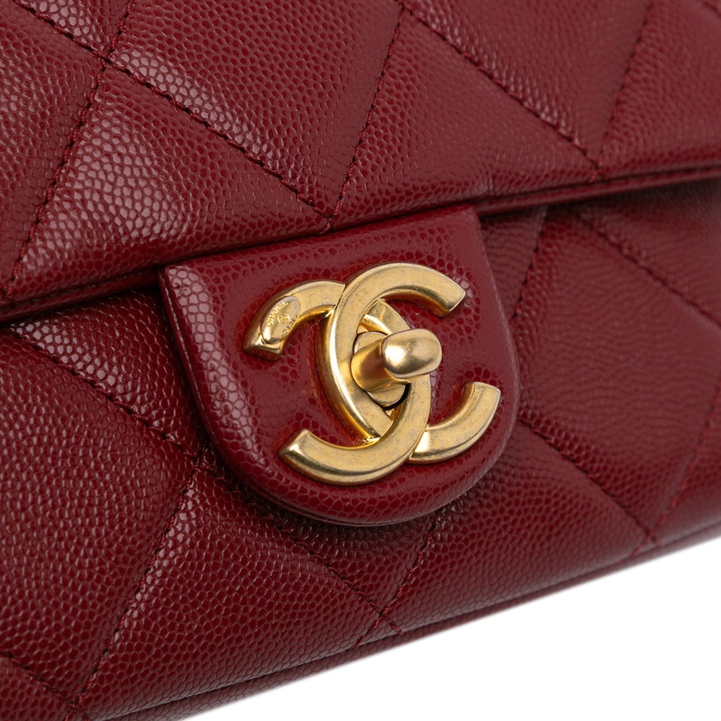 Chanel Sac Small Quilted Caviar Twist Your Buttons Flap