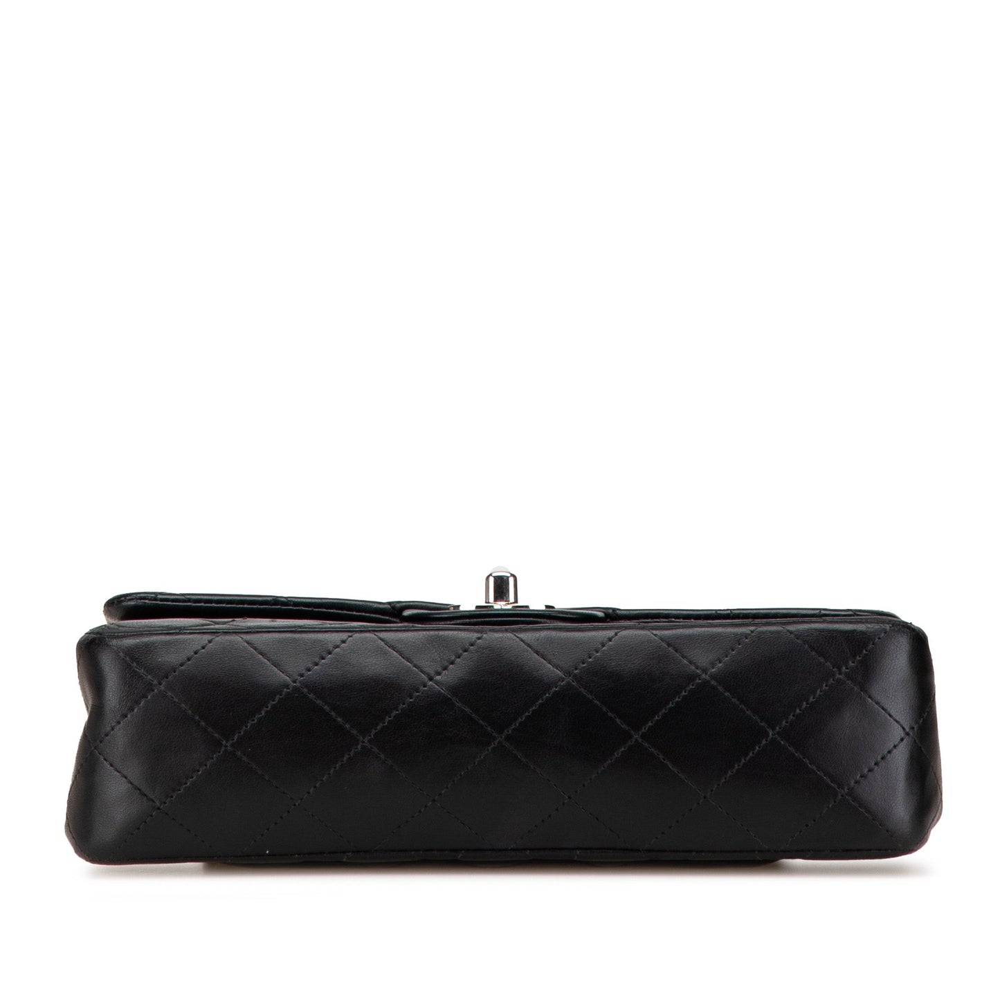 Black Chanel Small Classic Lambskin Double Flap Shoulder Bag