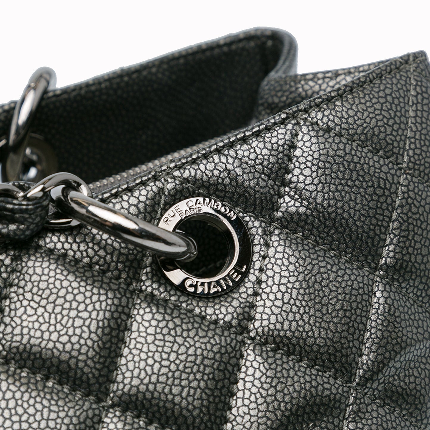 Chanel Sac Metallic Caviar Grand Shopping Tote