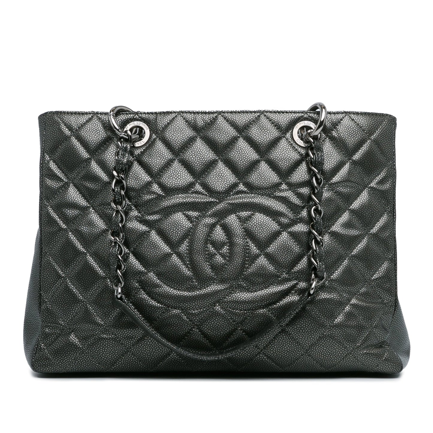 Chanel Sac Metallic Caviar Grand Shopping Tote