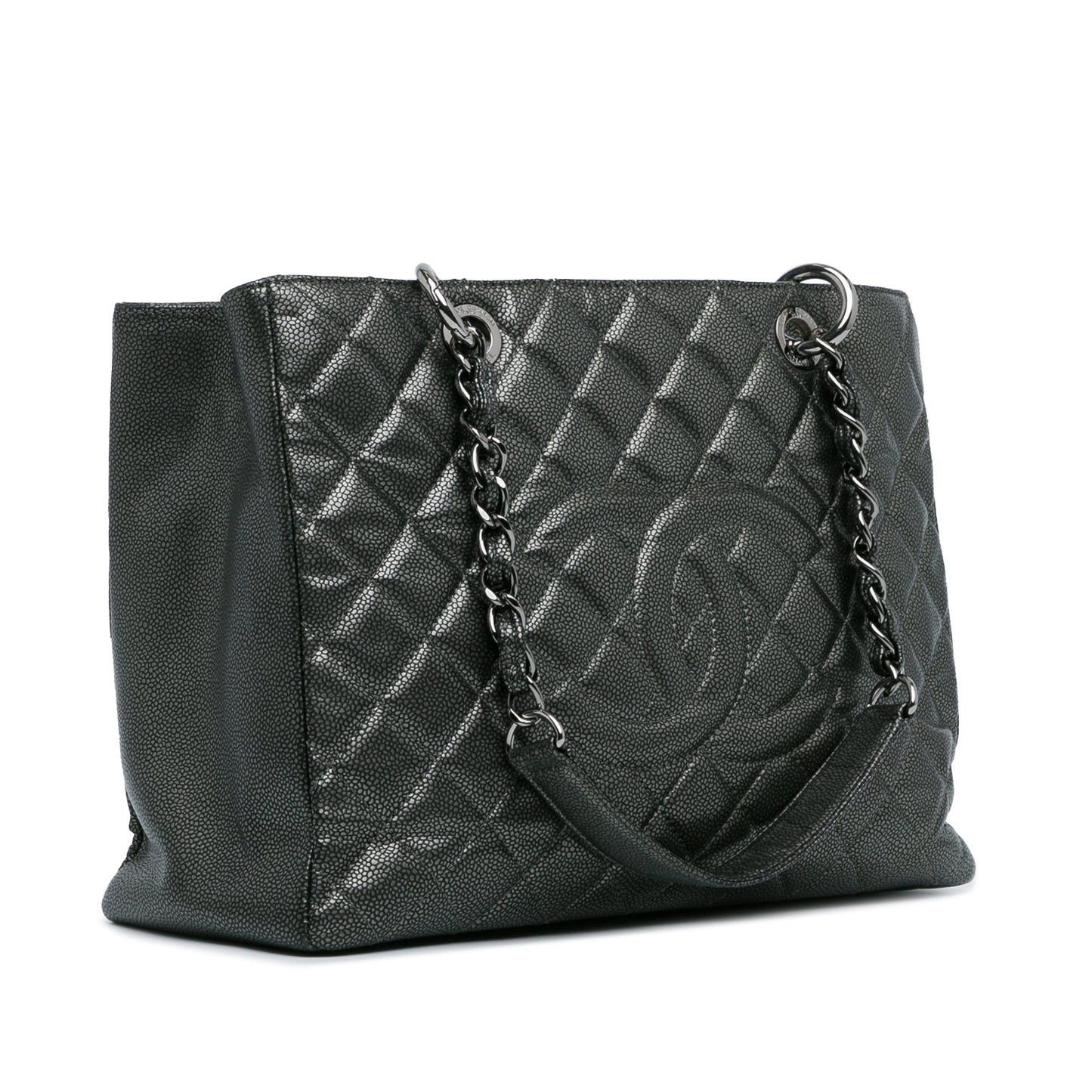 Chanel Sac Metallic Caviar Grand Shopping Tote
