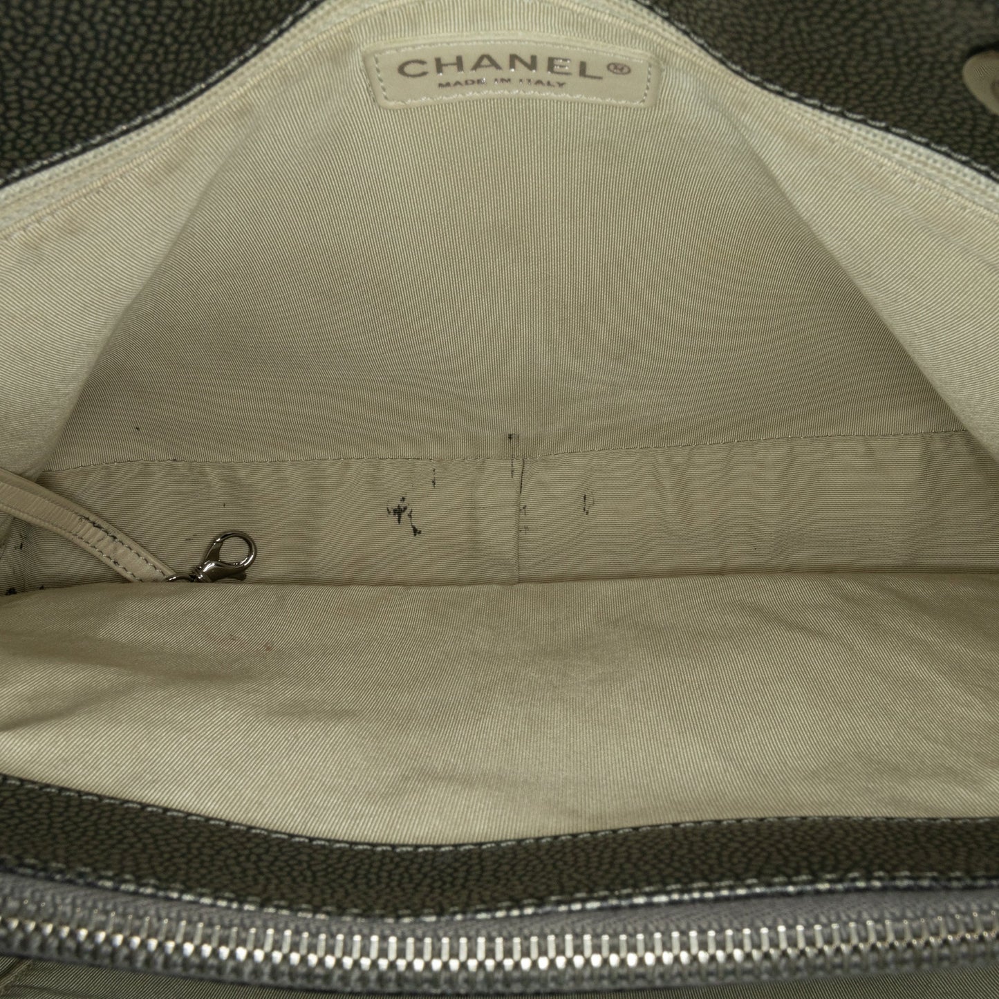 Chanel Sac Metallic Caviar Grand Shopping Tote