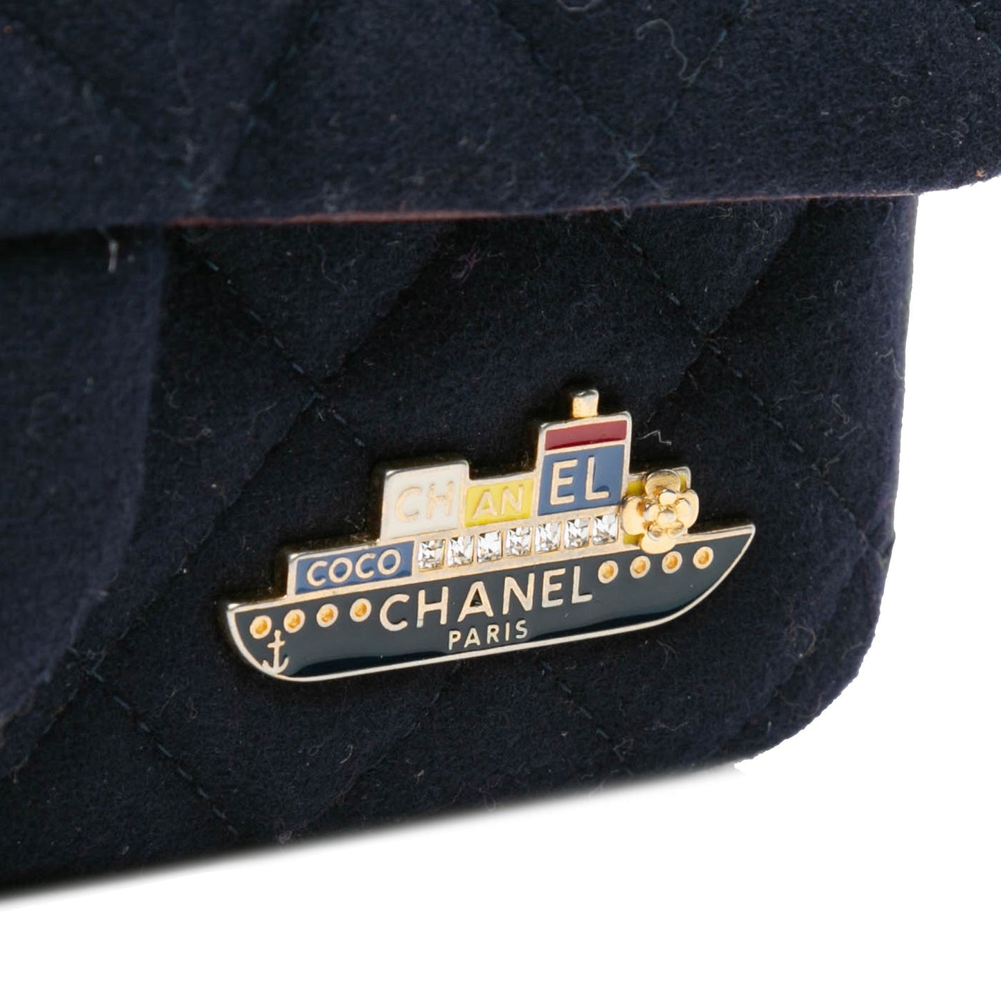 Chanel Sac Mini Rectangular Classic Jersey Sailor Single Flap