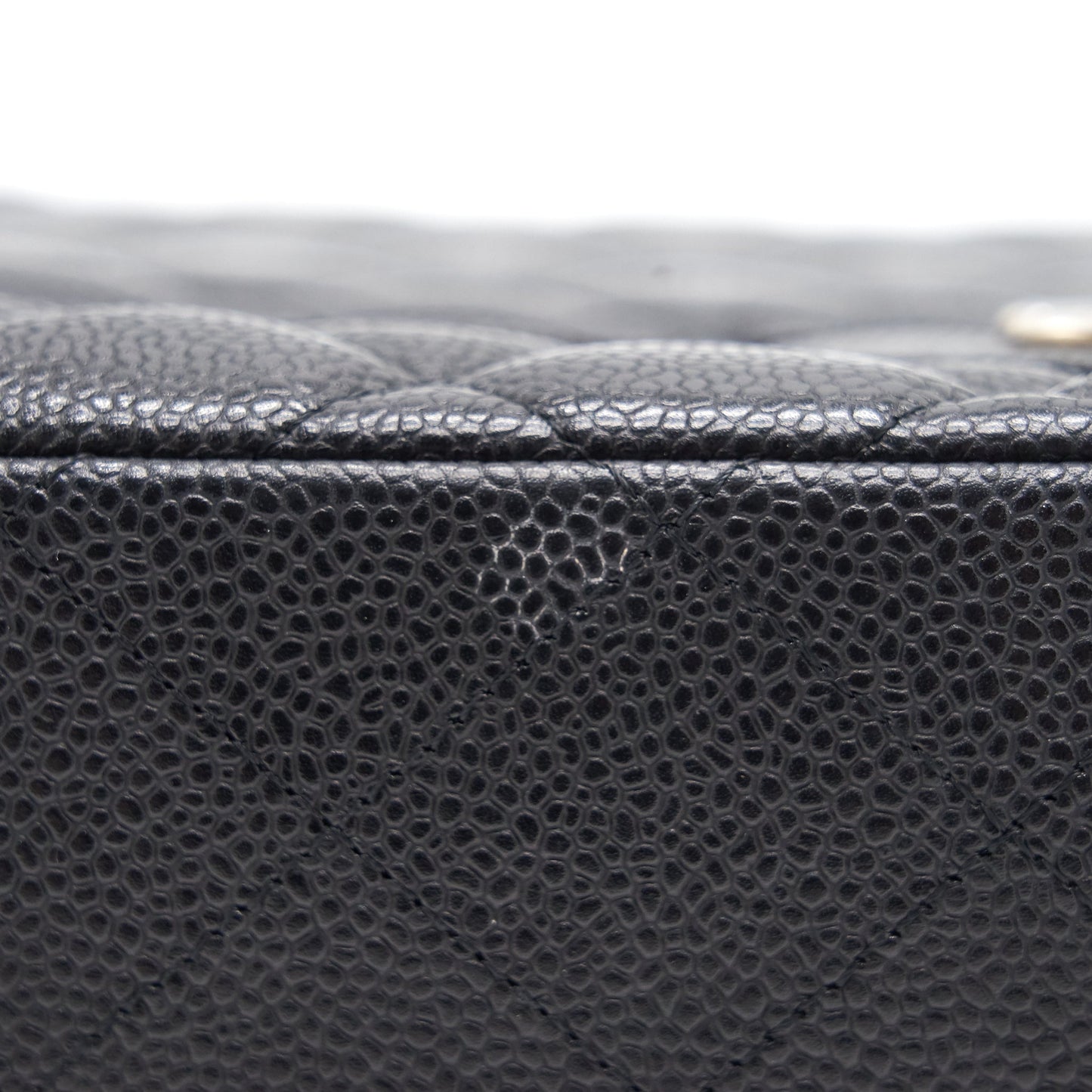 Chanel Cavier Classic Maxi Single Flap bag Black SHW