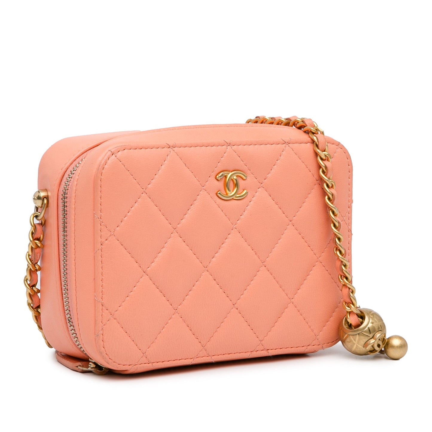 Chanel Sac CC Quilted Lambskin Pearl Crush Camera Bag