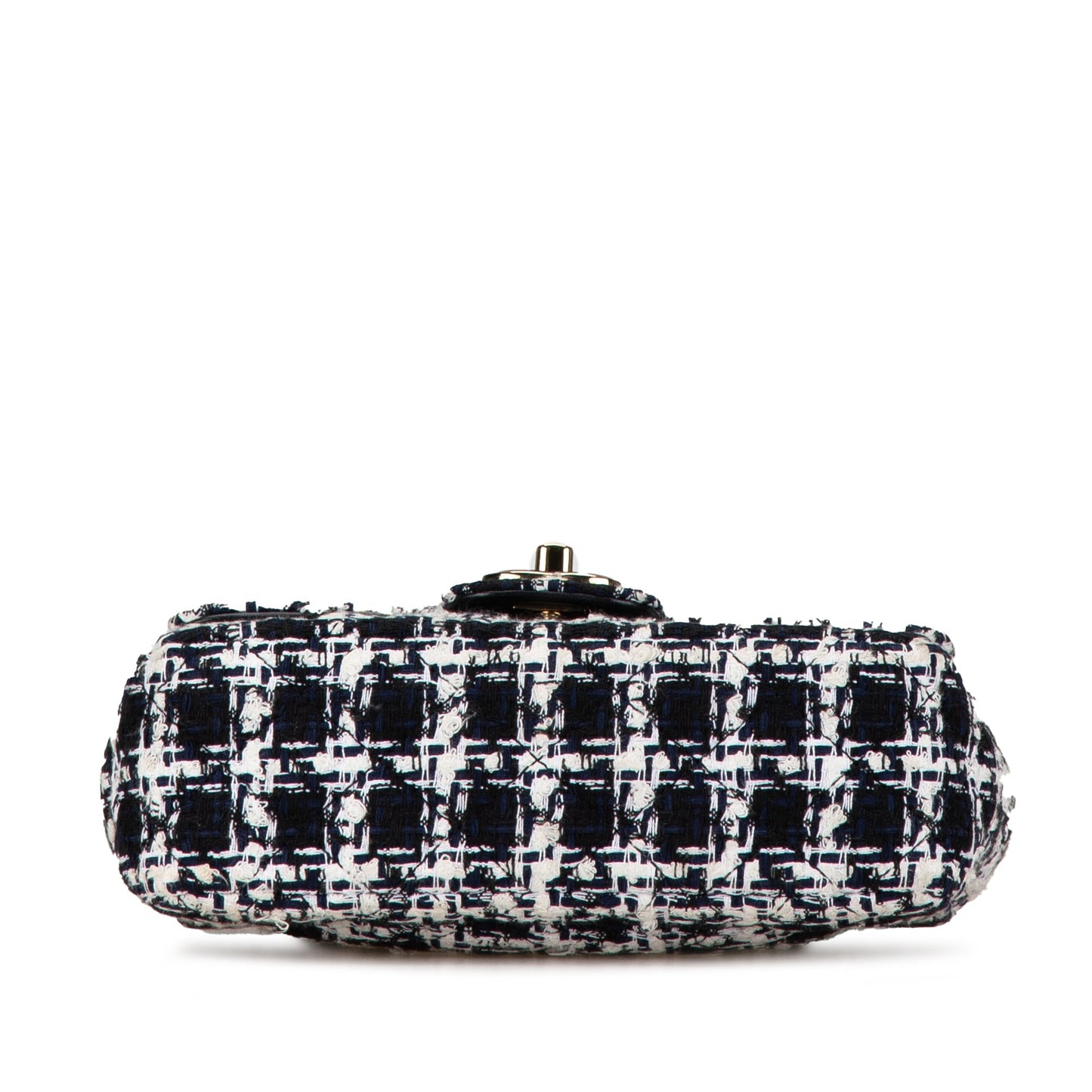 Black Chanel Mini Tweed Resin Heart Flap Crossbody Bag