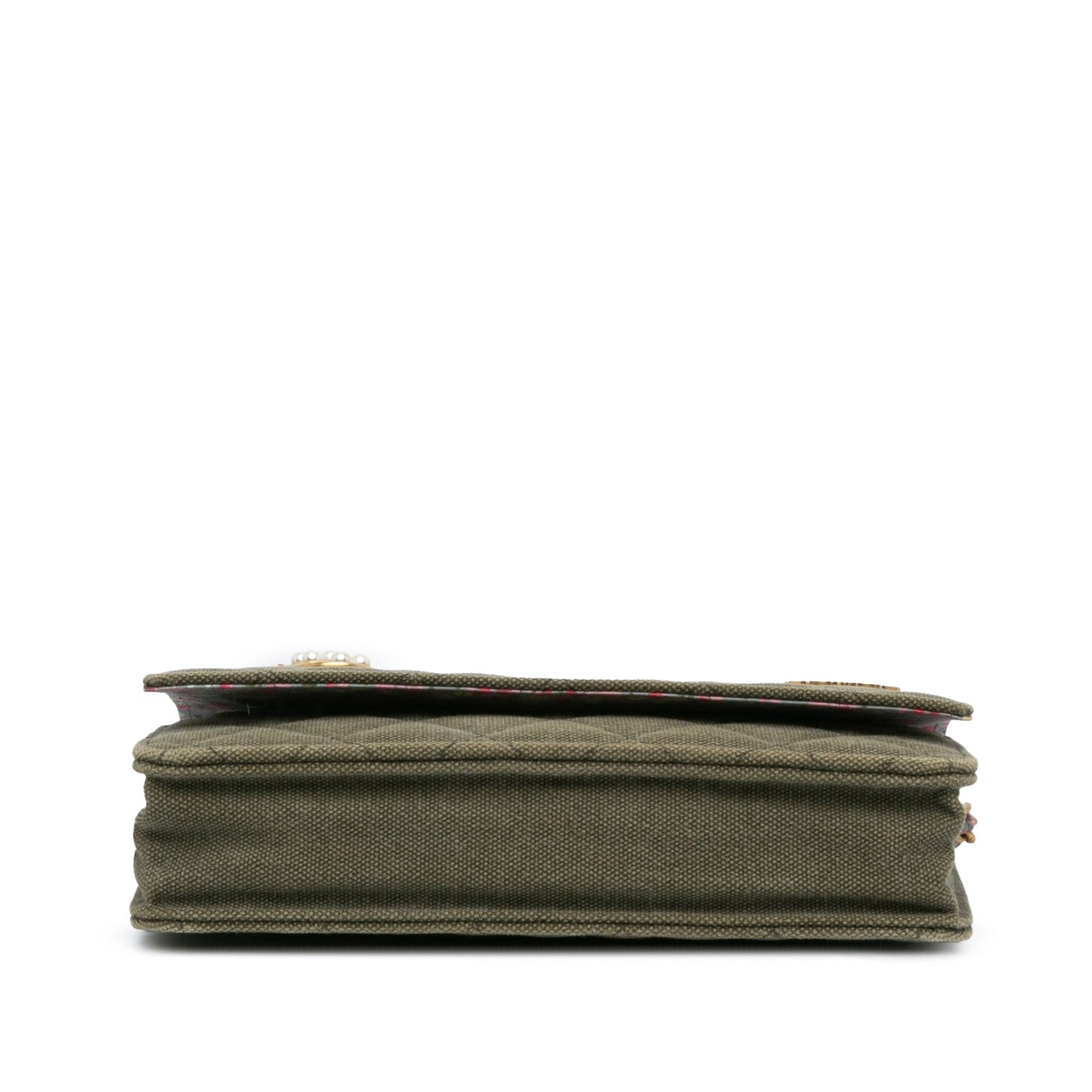 Green Chanel Quilted Canvas Coco Cuba Charms Wallet On Chain Crossbody Bag