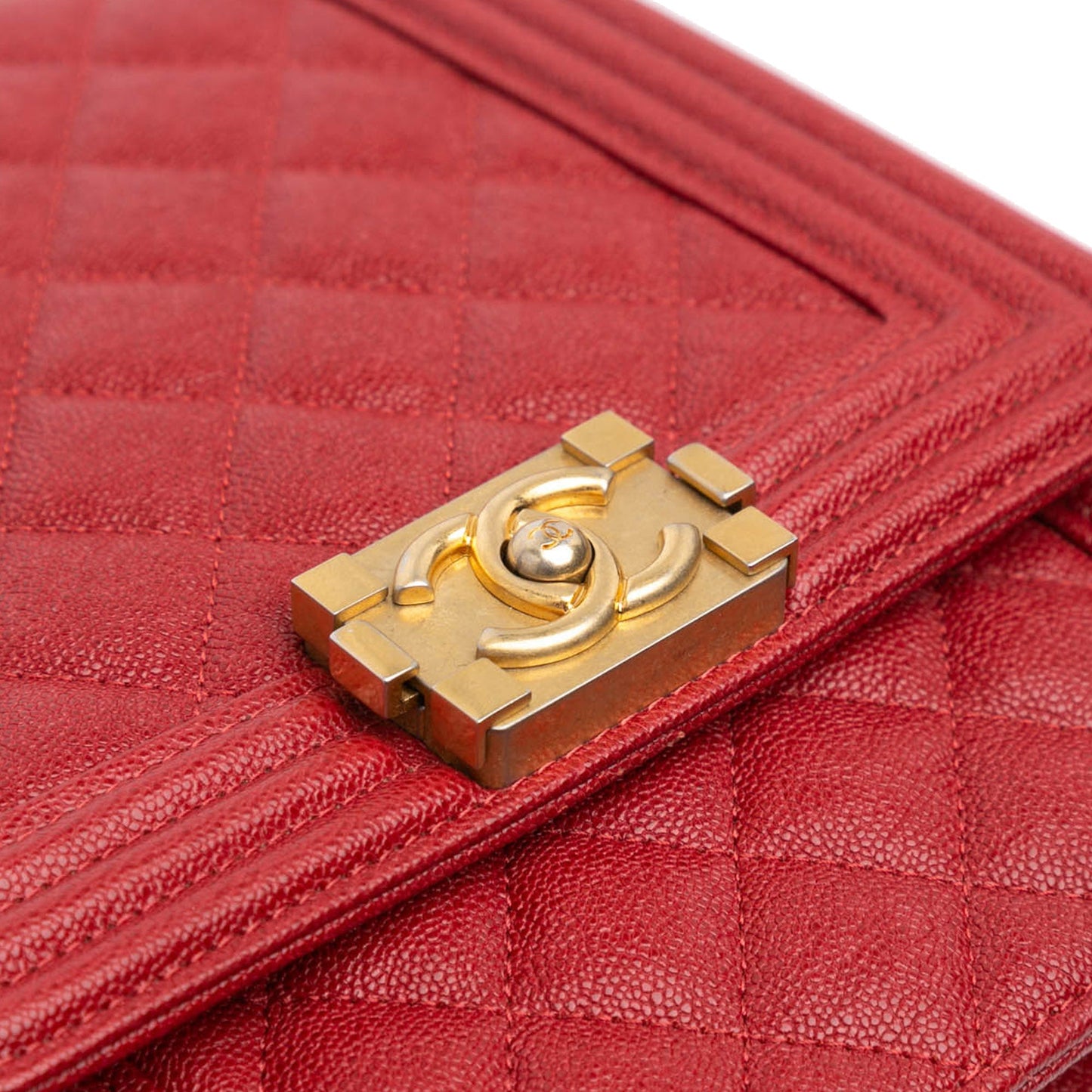 Chanel Sac Quilted Caviar North South Boy Flap