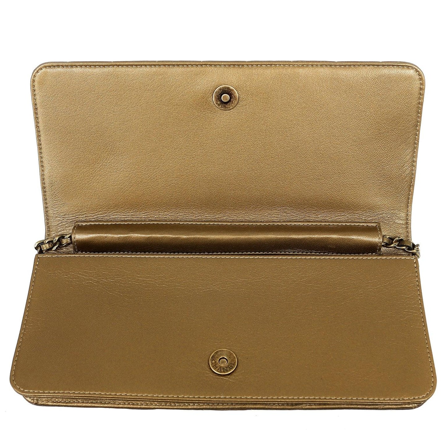 Chanel Byzance Bronze Leather Jeweled Evening Bag