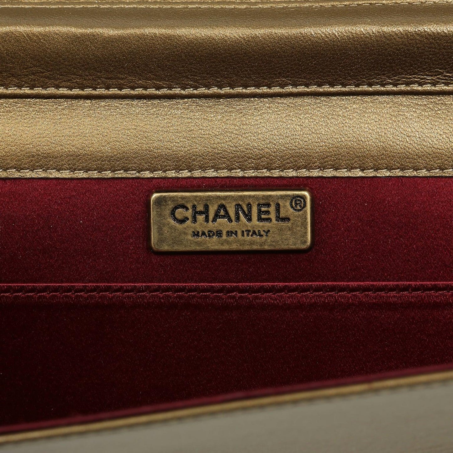 Chanel Byzance Bronze Leather Jeweled Evening Bag