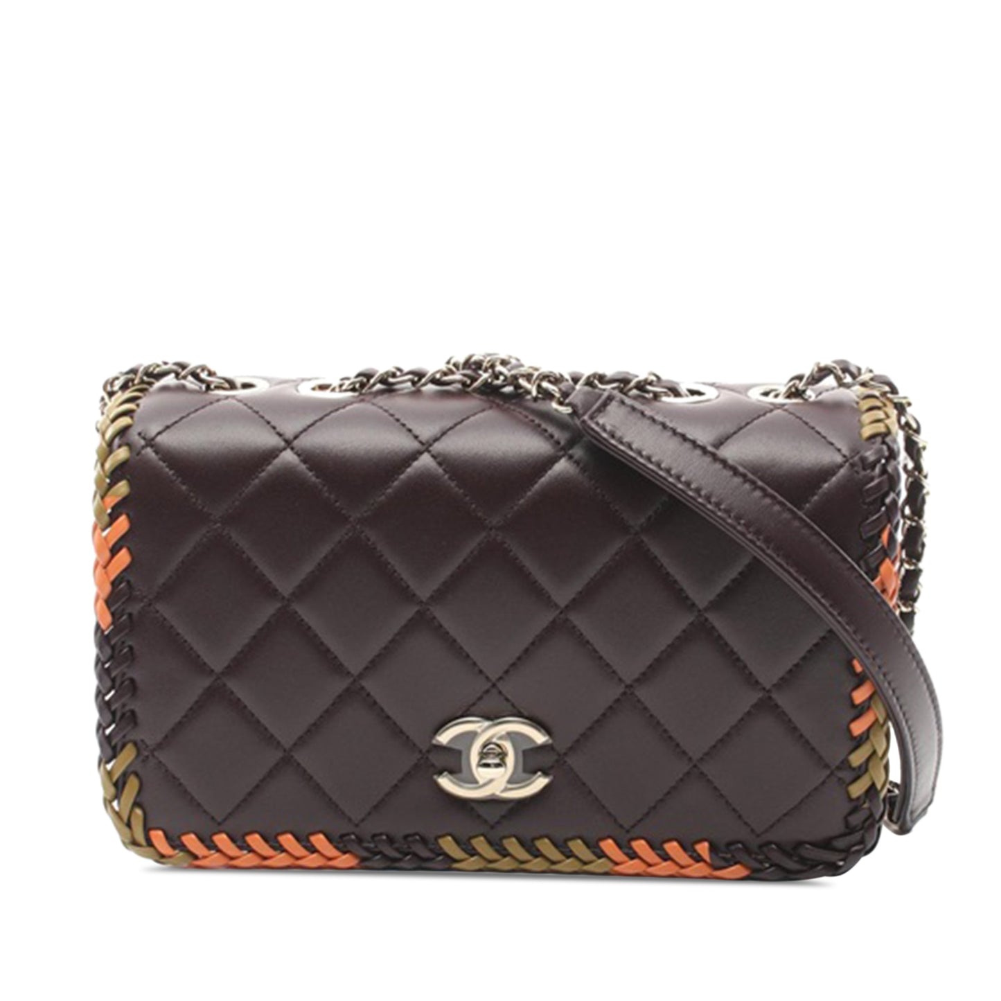 Chanel Sac Medium Quilted Lambskin Whipstitch Flap