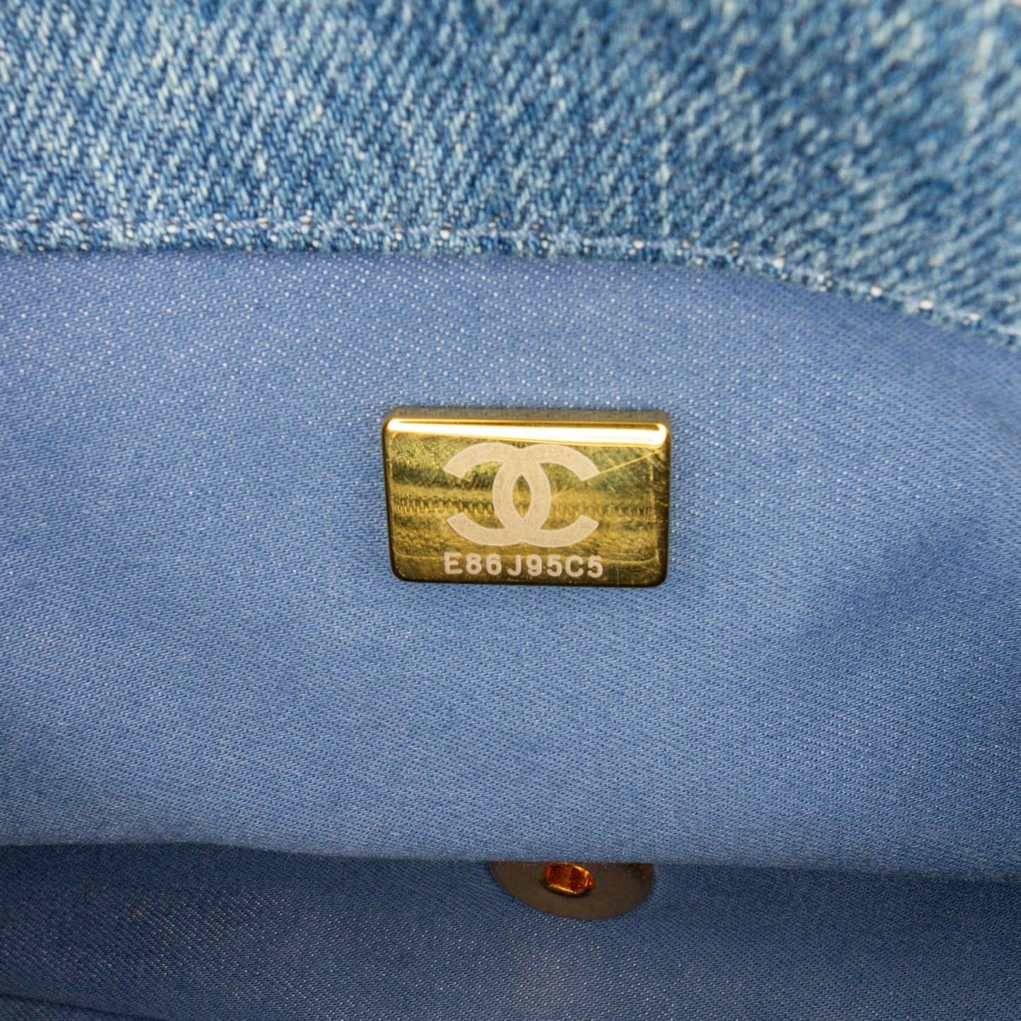 Blue Chanel Medium Quilted Denim Mood Flap Crossbody Bag