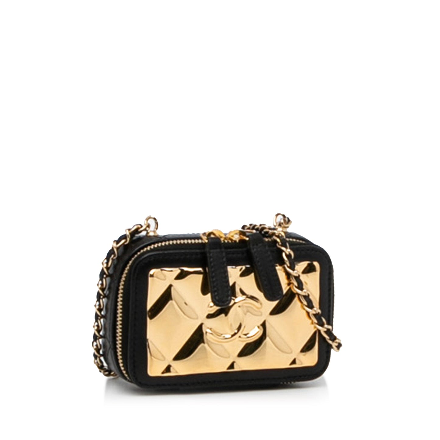 Chanel Sac CC Quilted Golden Plate Vanity Crossbody