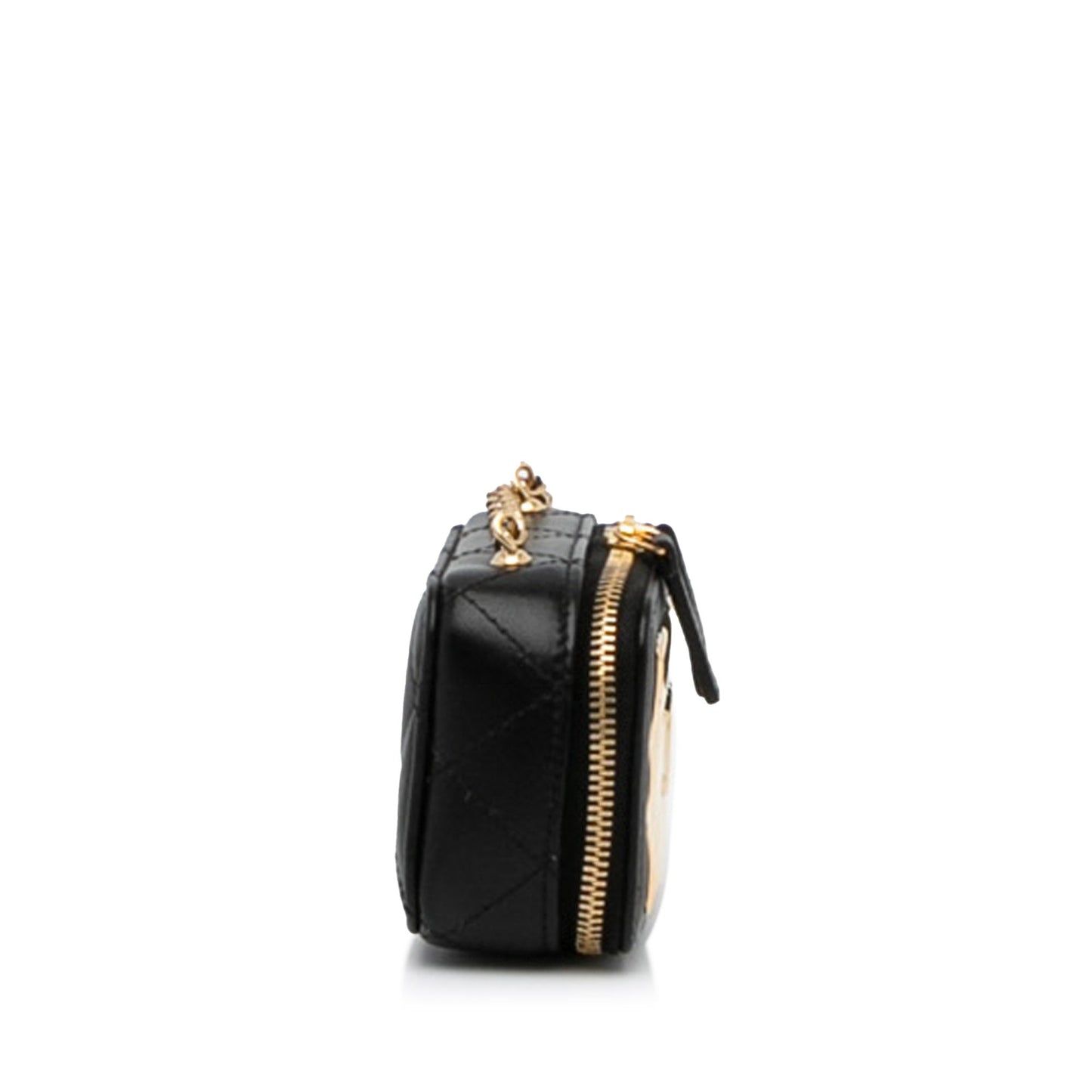 Chanel Sac CC Quilted Golden Plate Vanity Crossbody