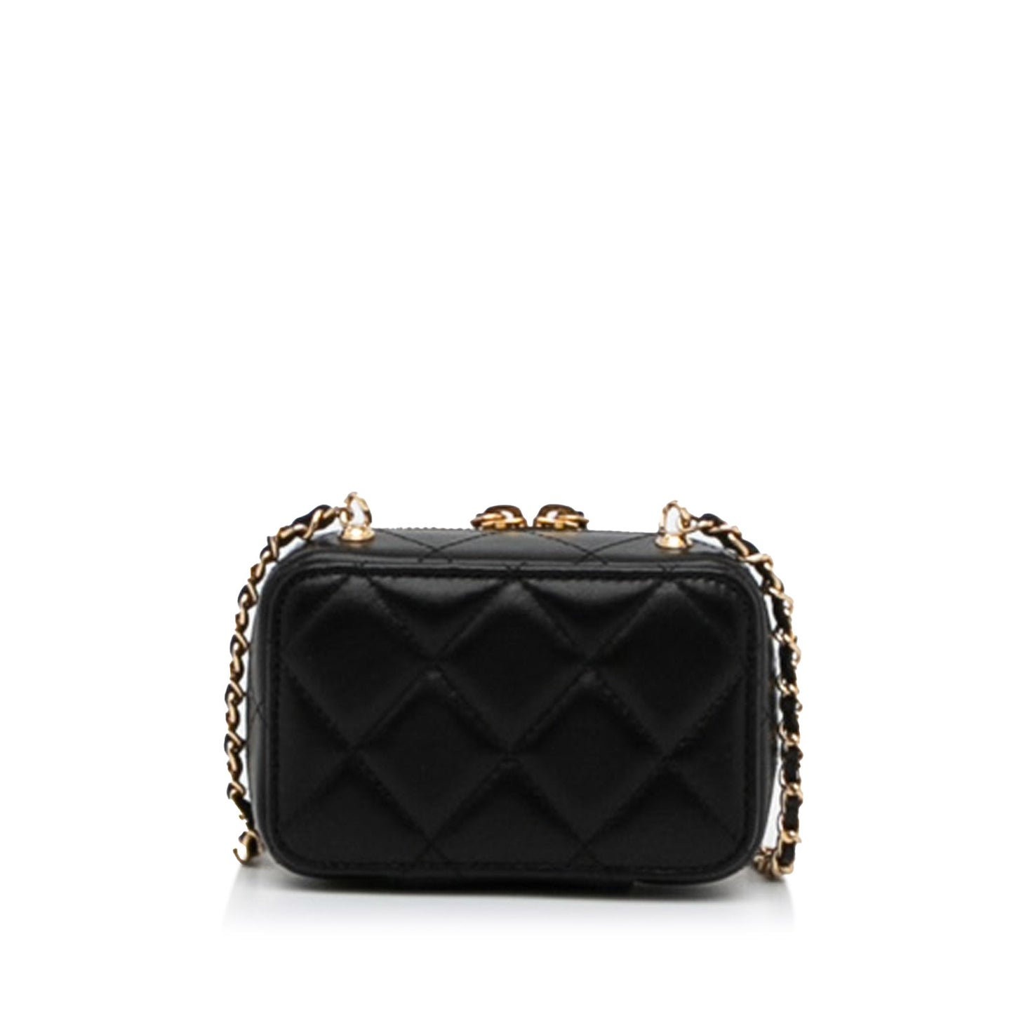 Chanel Sac CC Quilted Golden Plate Vanity Crossbody