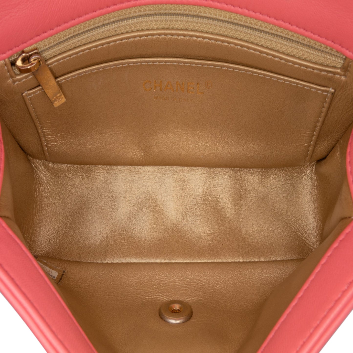 Chanel Sac Mini Rectangular Lambskin Pearl Crush Flap