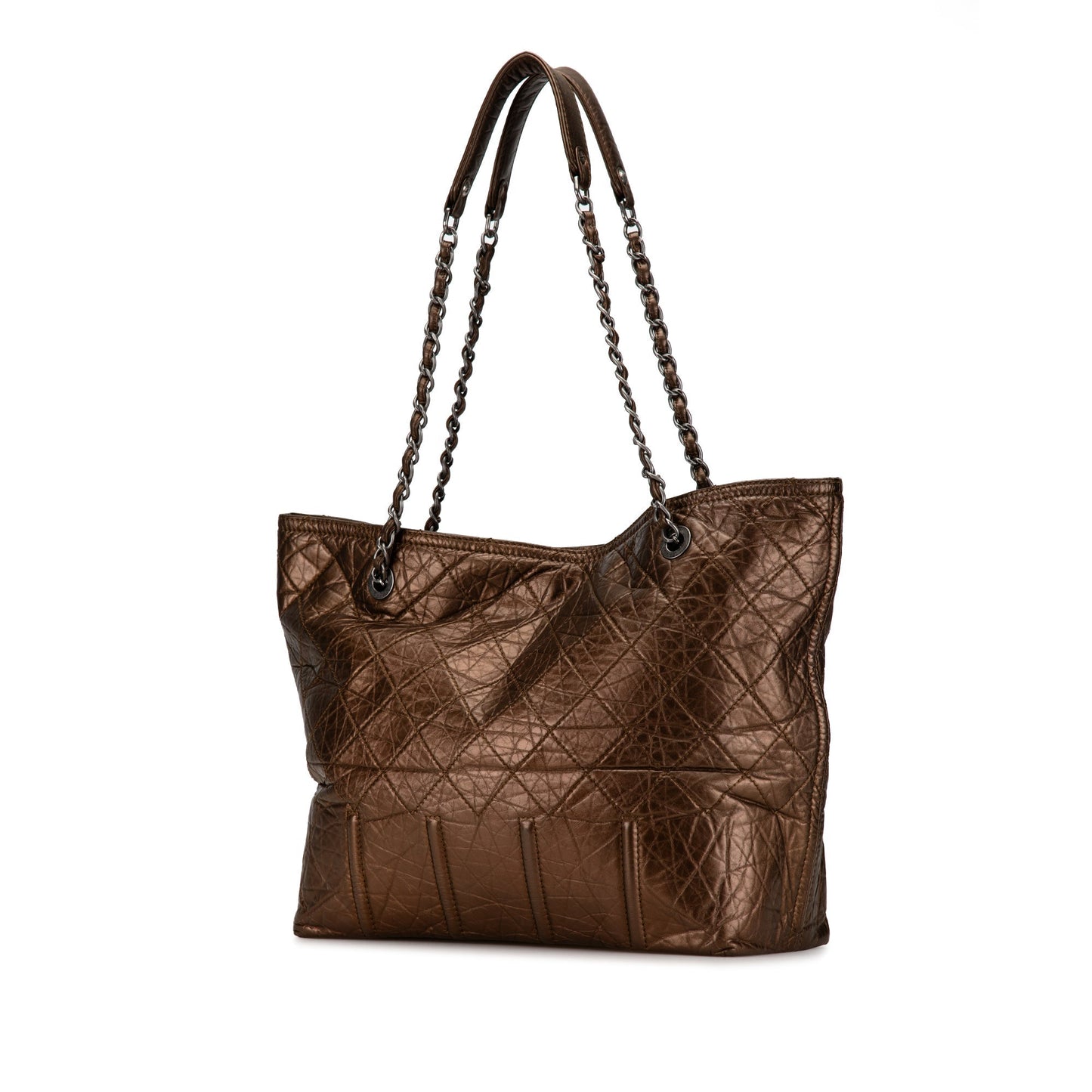 Chanel Sac Distressed Calfskin Shopping In Moscow Tote