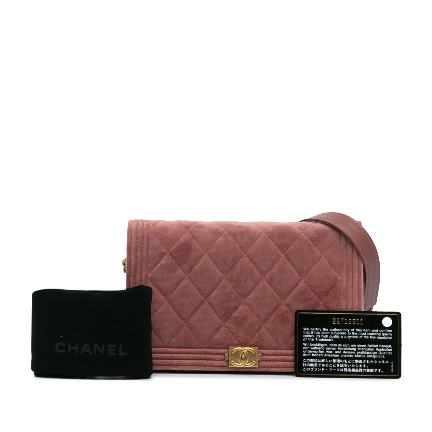 Chanel Sac Velvet Boy Wallet On Chain