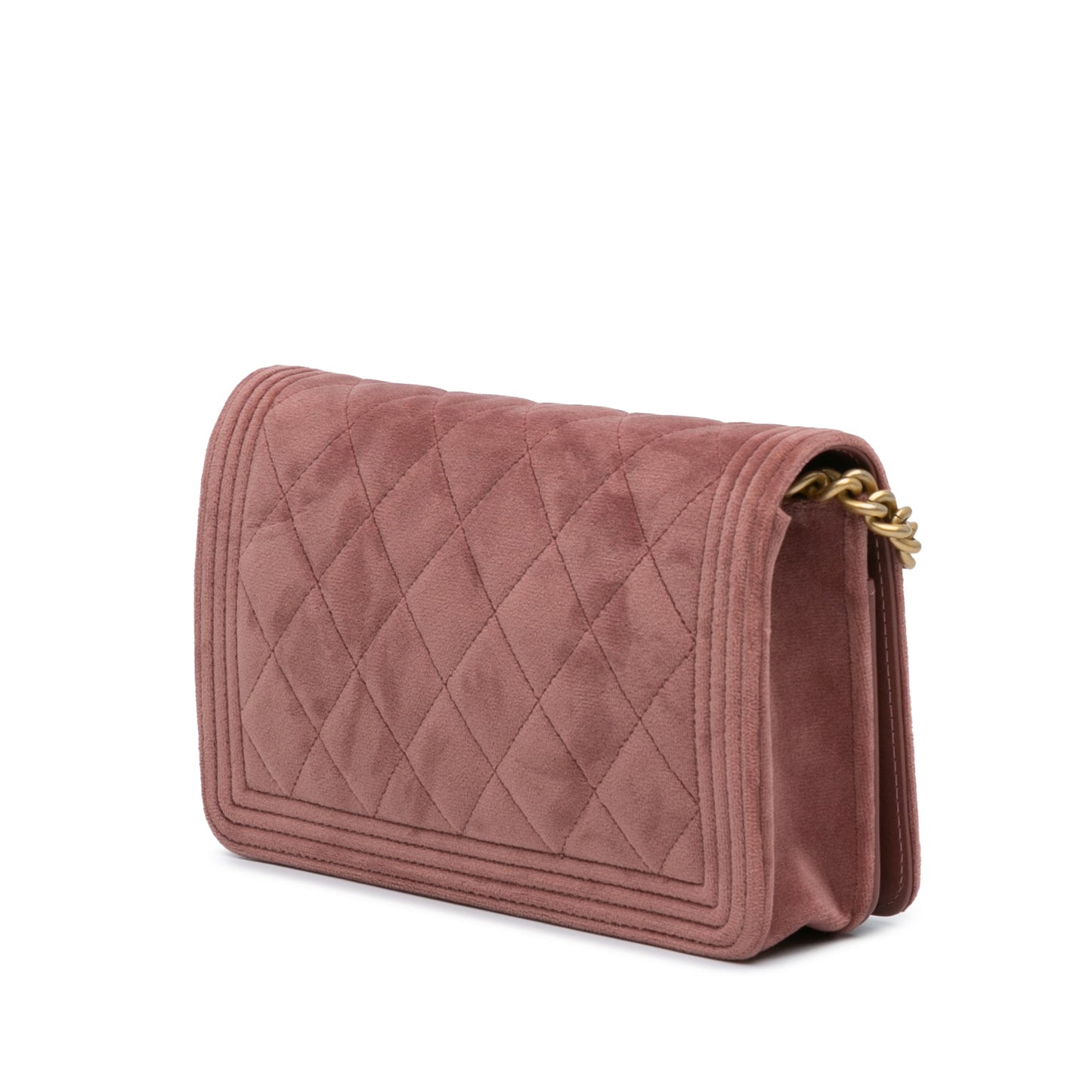 Chanel Sac Velvet Boy Wallet On Chain
