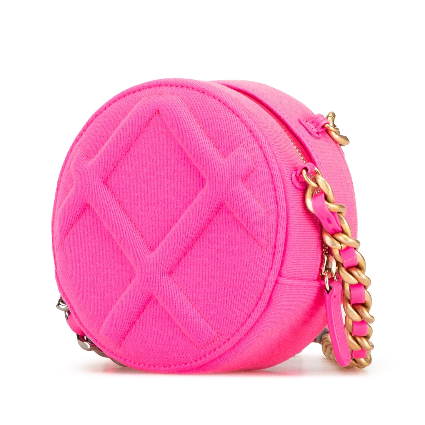 Chanel Sac Jersey 19 Round Clutch on Chain