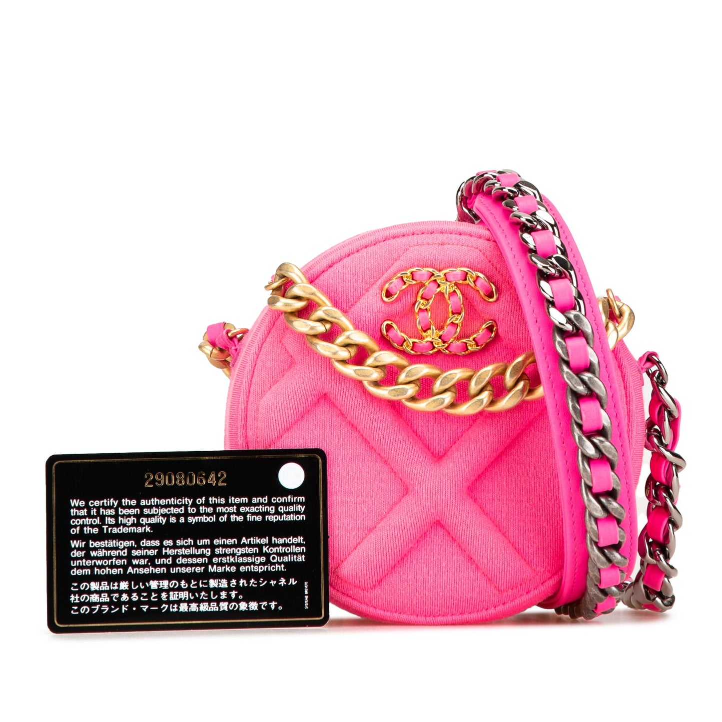 Chanel Sac Jersey 19 Round Clutch on Chain
