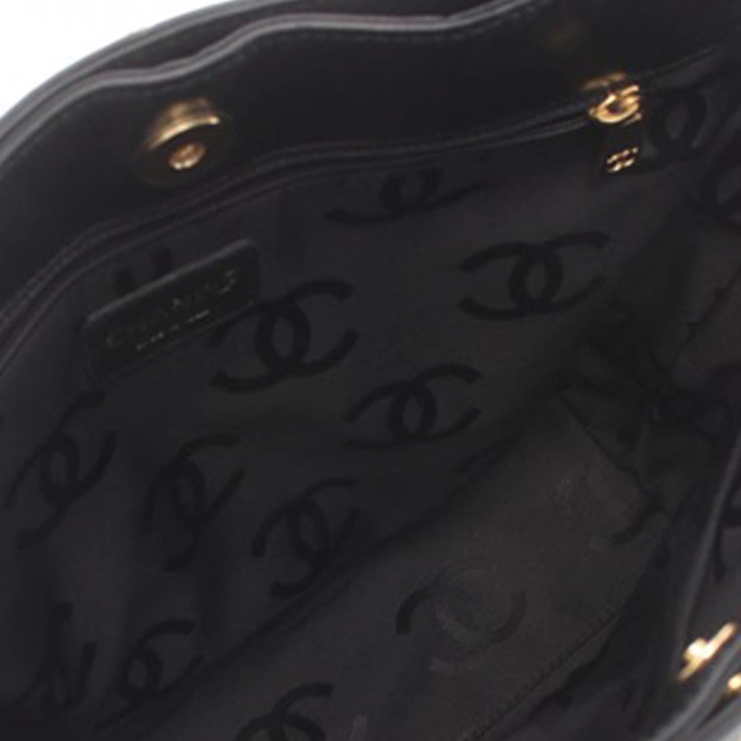 Black Chanel CC Wild Stitch Calfskin Handbag
