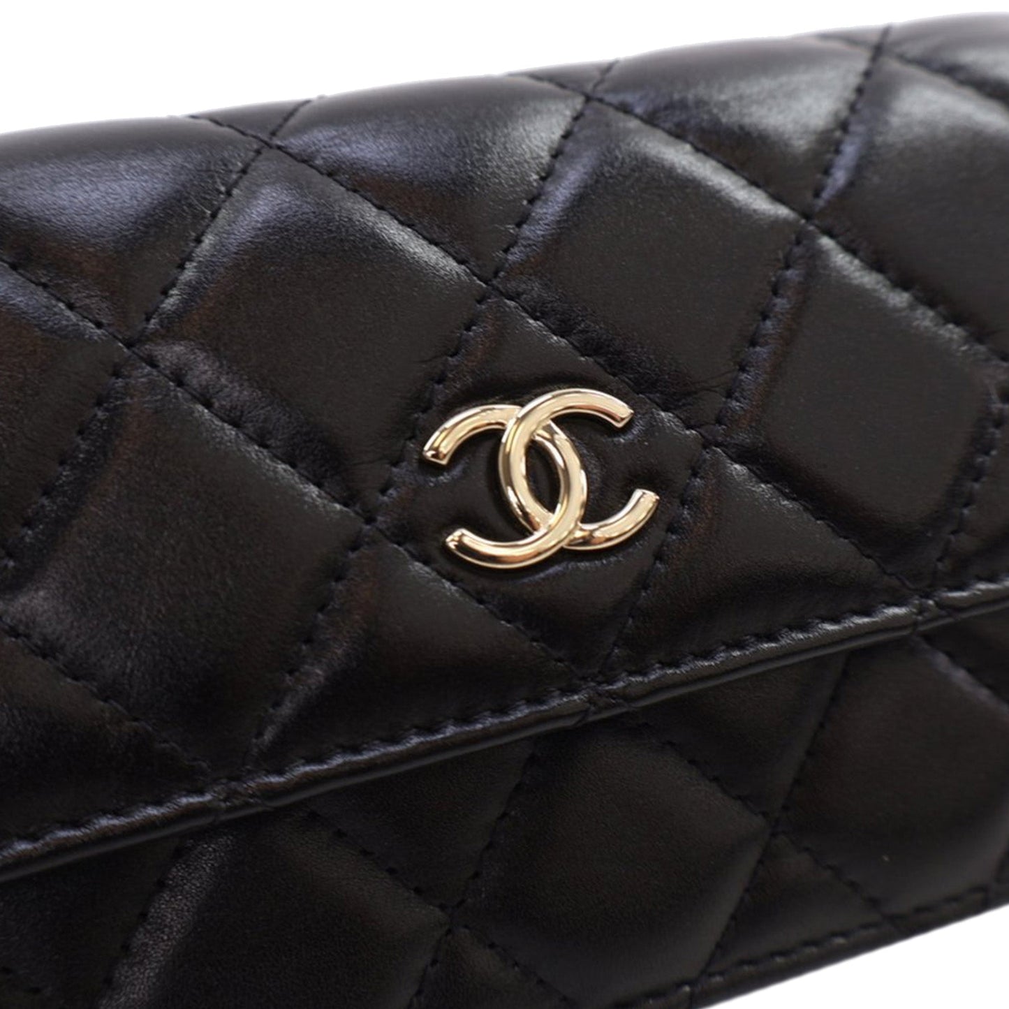 Black Chanel Quilted Calfskin Maxi Pearls Clutch With Chain Crossbody Bag