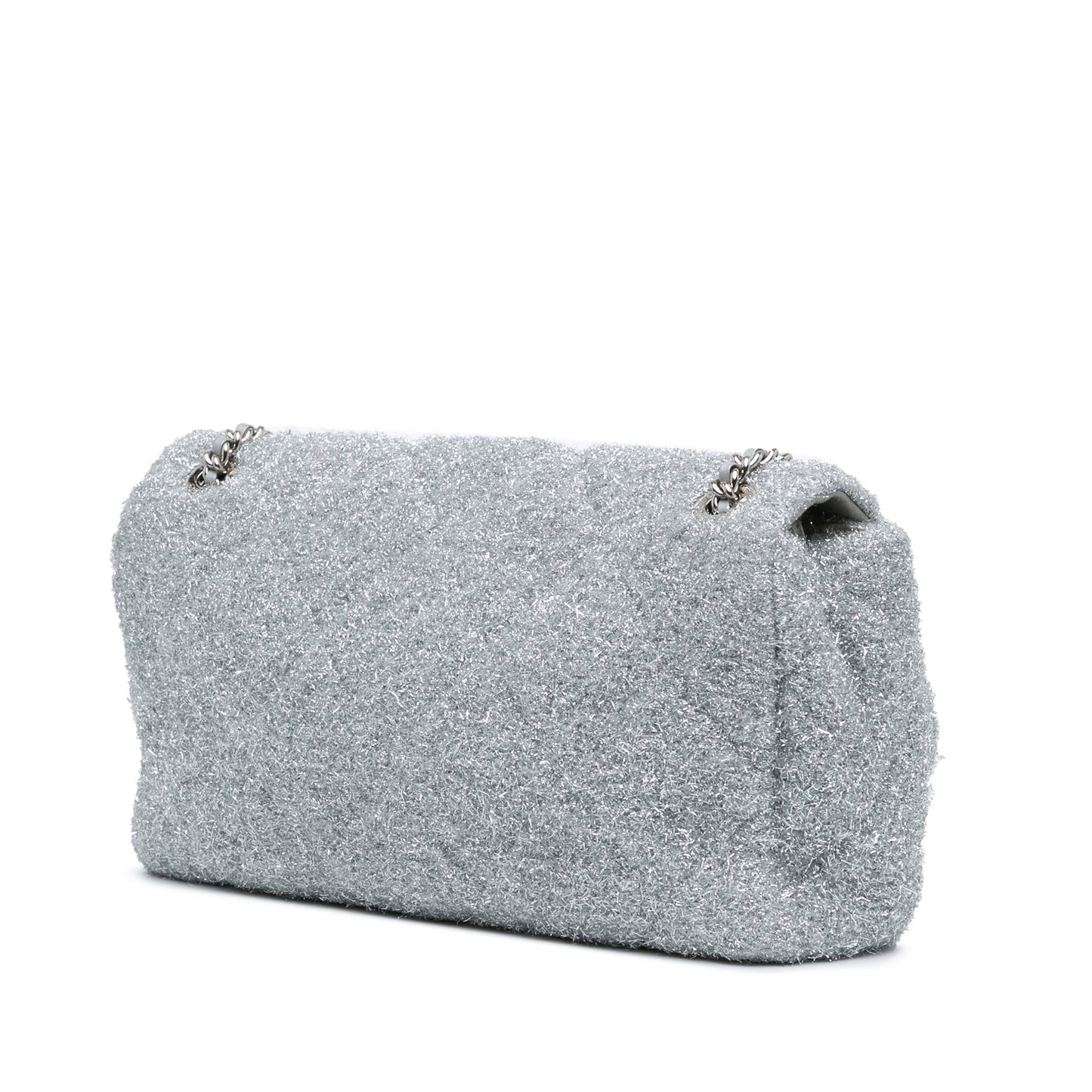 Chanel Sac Large Quilted Lurex Ground Control Pluto Glitter Flap