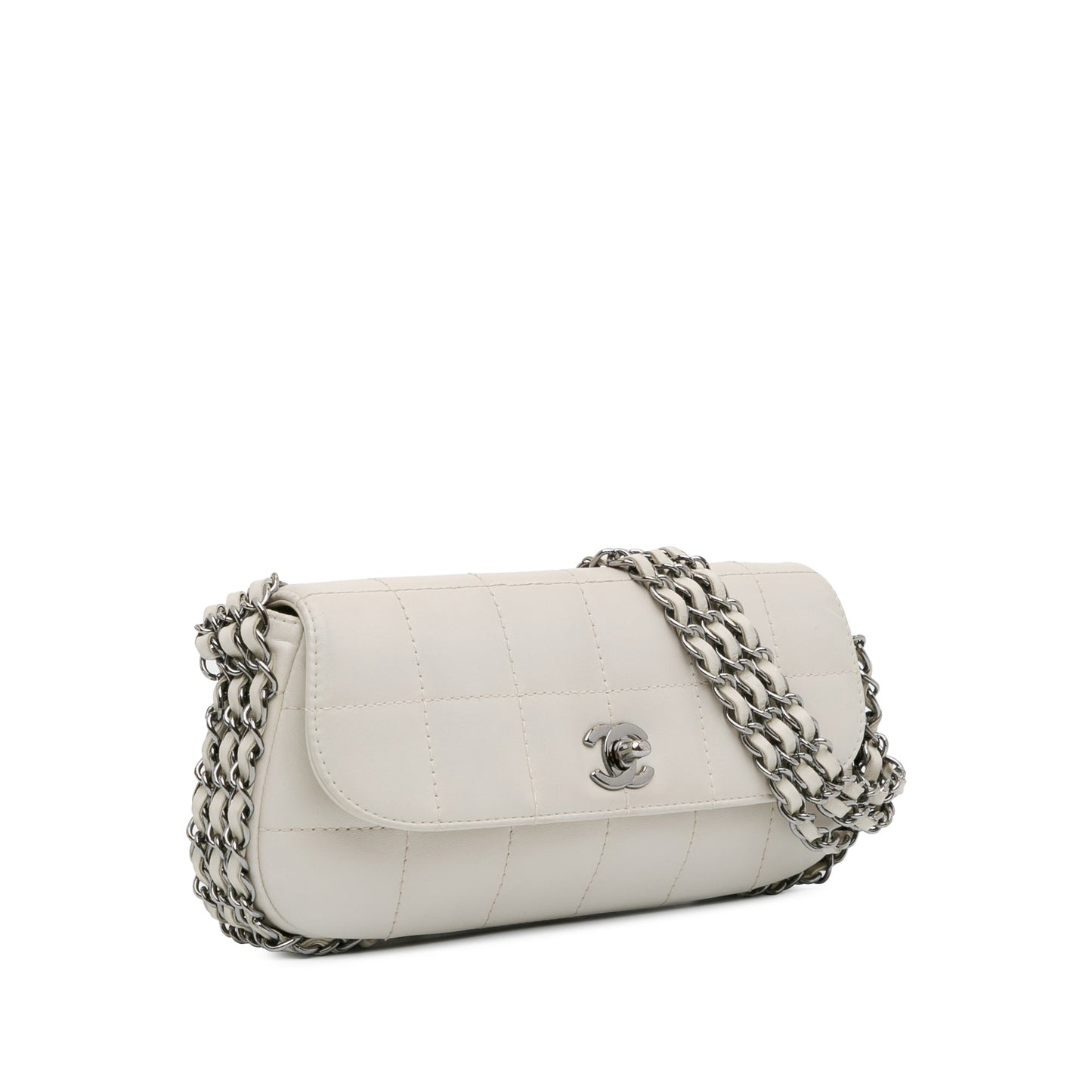 Chanel Sac Choco Bar Lambskin 3 Chain Single Flap