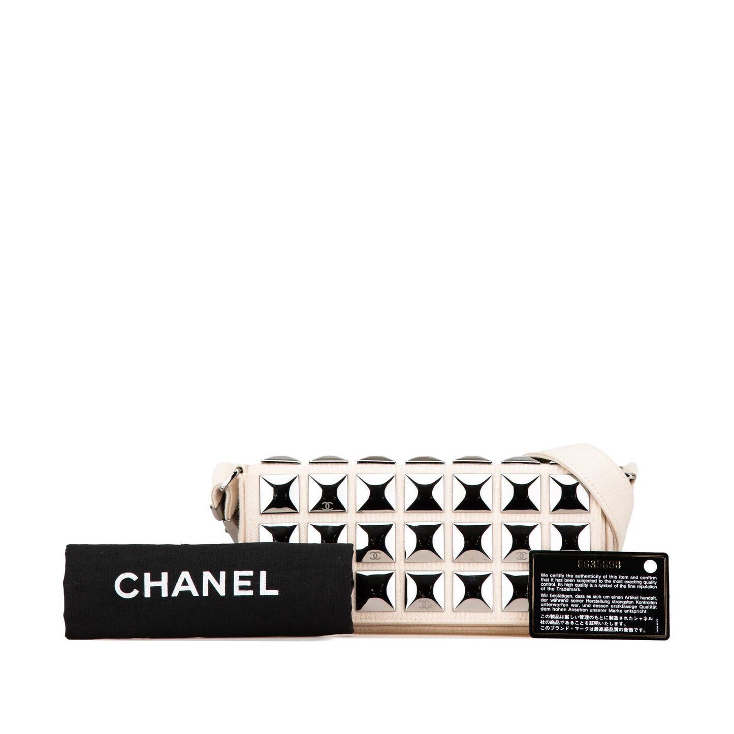 Chanel Sac CC Jersey Pyramid Stud Flap