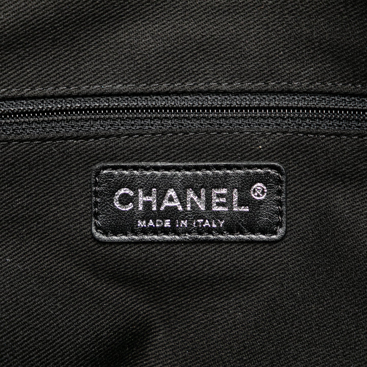 Black Chanel Quilted Nylon Paris-New York Line Tote