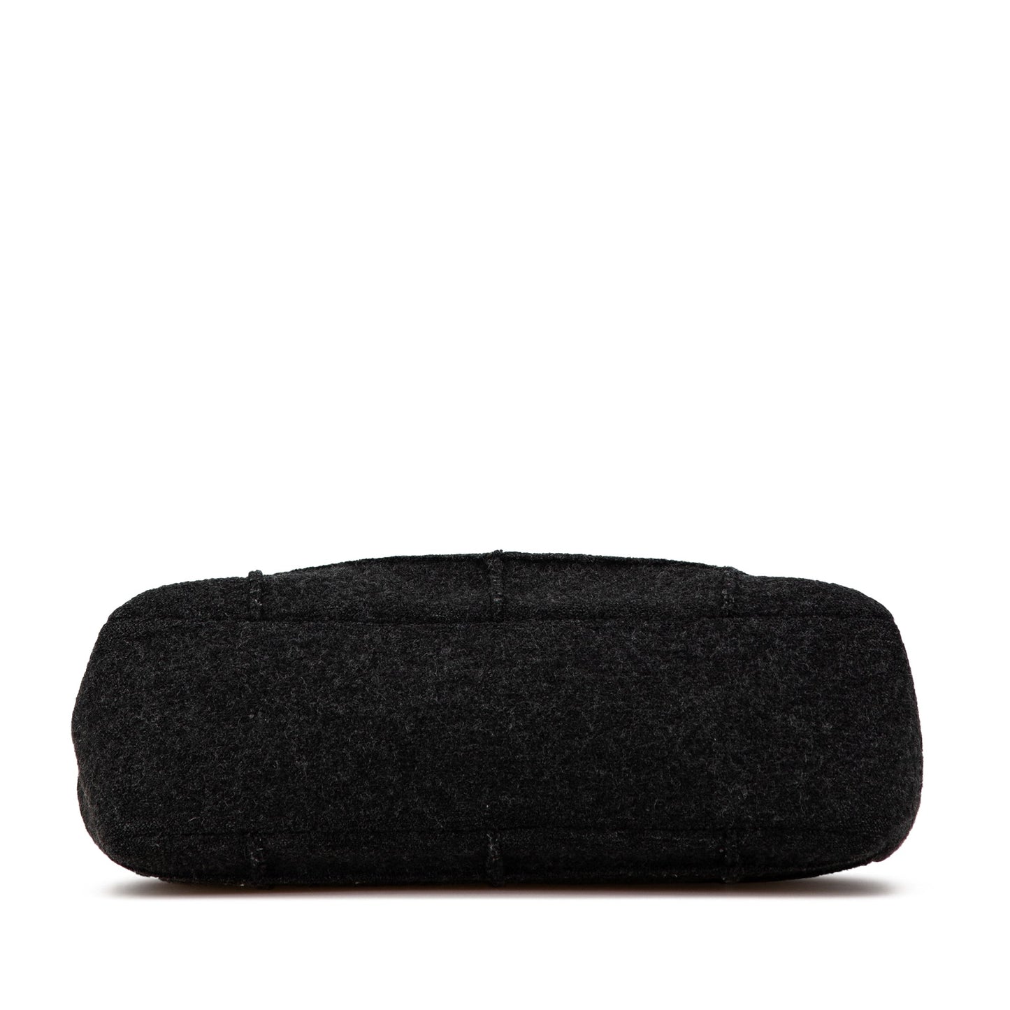 Black Chanel Jumbo Chocolate Bar Wool Identification Mademoiselle Flap Shoulder Bag