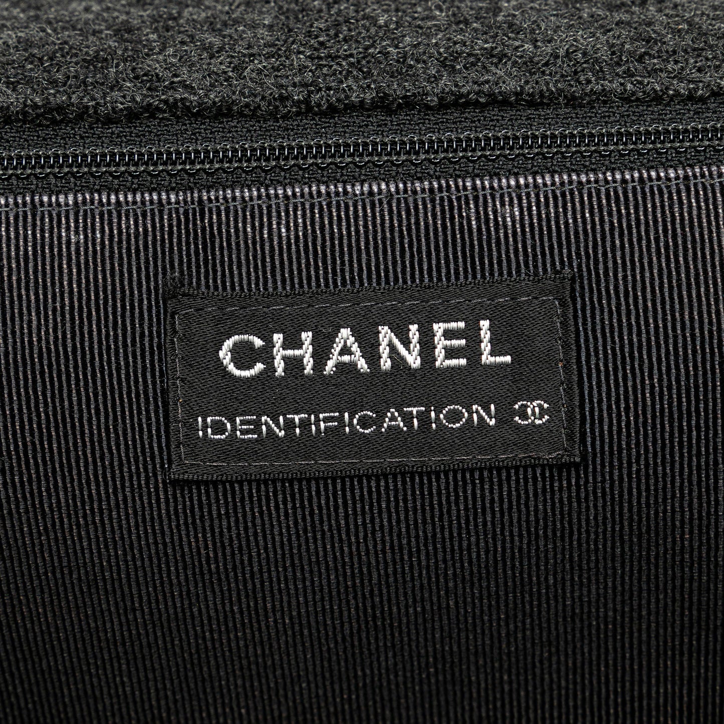Black Chanel Jumbo Chocolate Bar Wool Identification Mademoiselle Flap Shoulder Bag