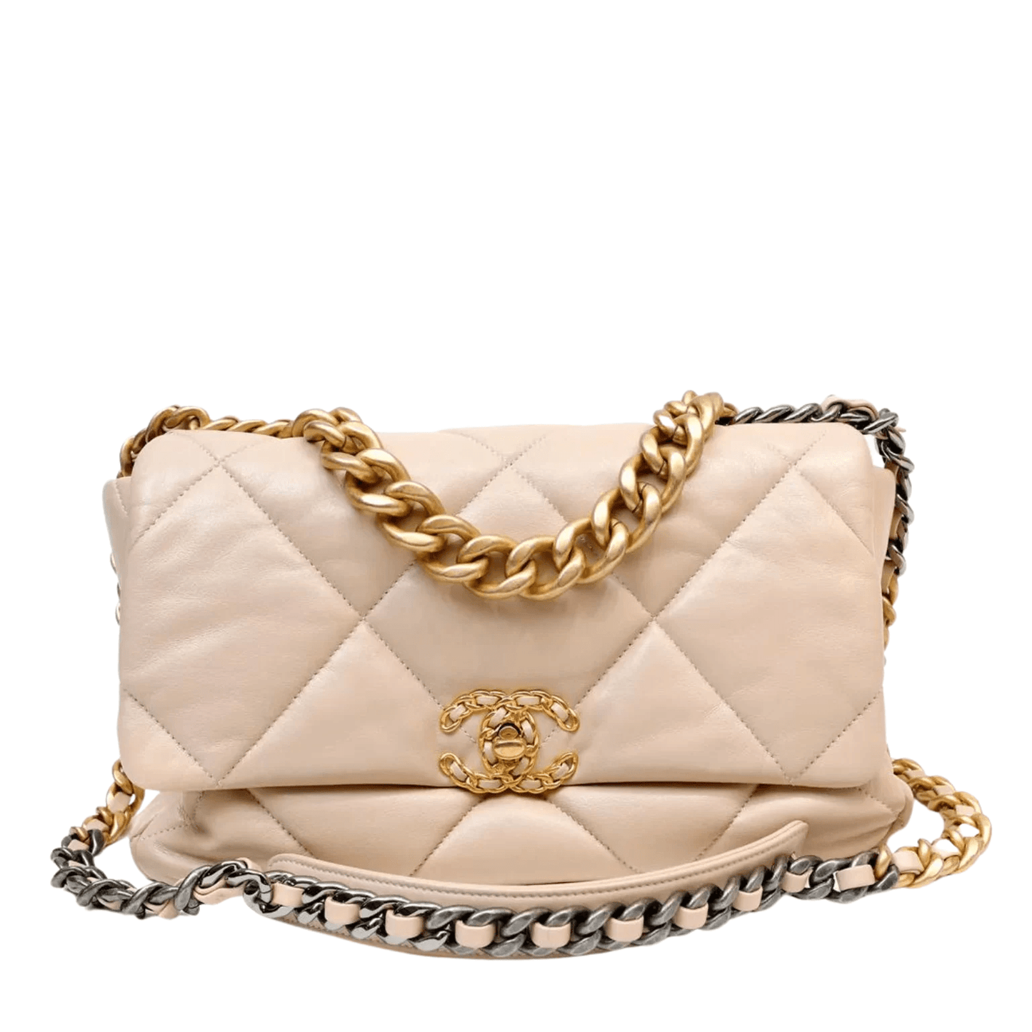 Chanel Beige 19 Bag w/ Mixed Metal Hardware