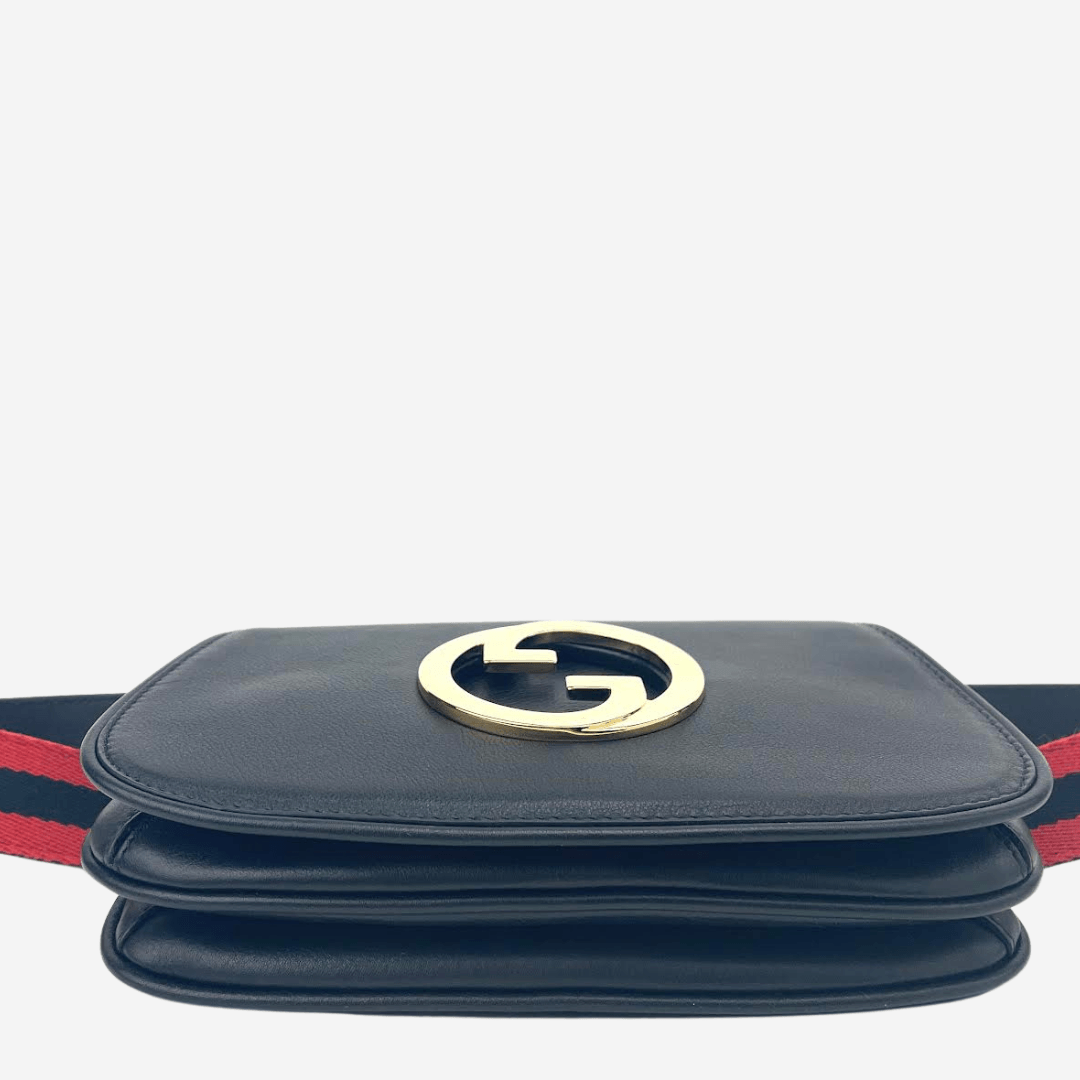 GUCCI Blondie Belt Bag w/Red & Blue Web Strap