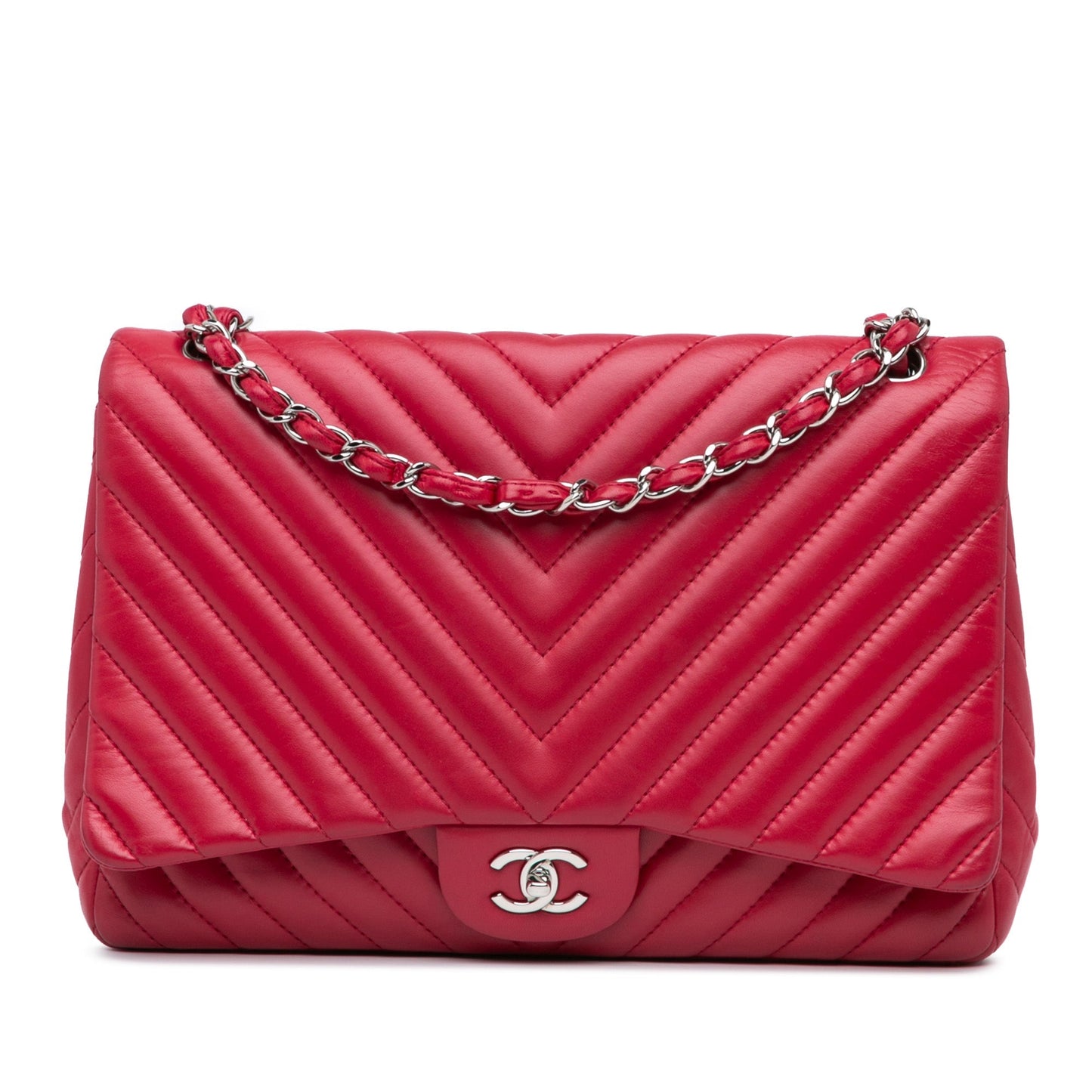 Chanel Sac Maxi Classic Chevron Lambskin Single Flap