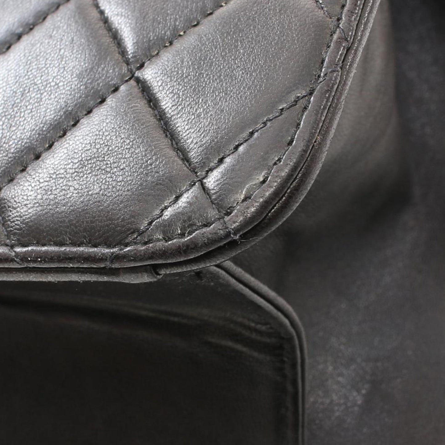 Black Chanel CC Quilted Lambskin Single Flap Crossbody Bag