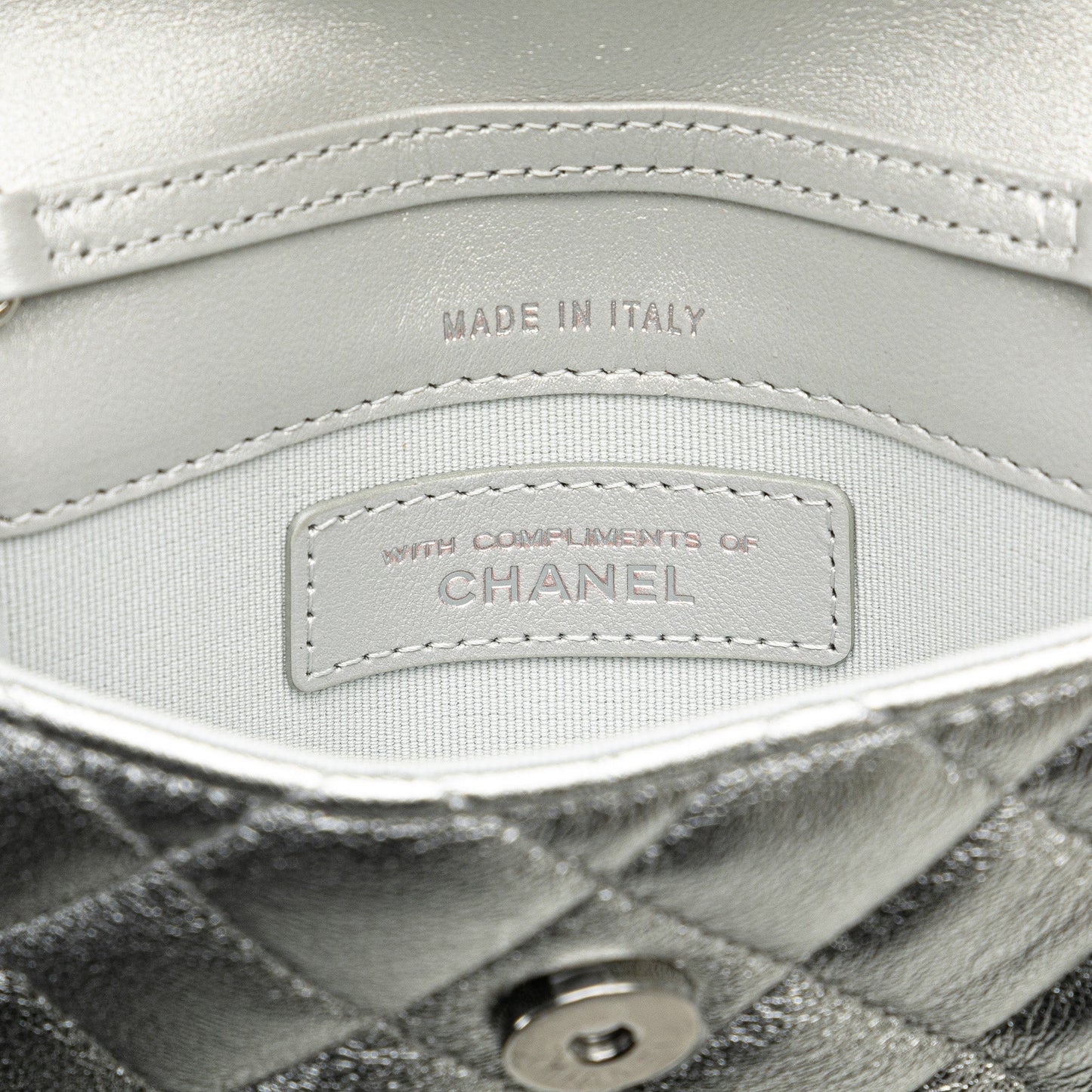 Chanel Sac Metallic Lambskin Crystal Star Chain Belt Bag