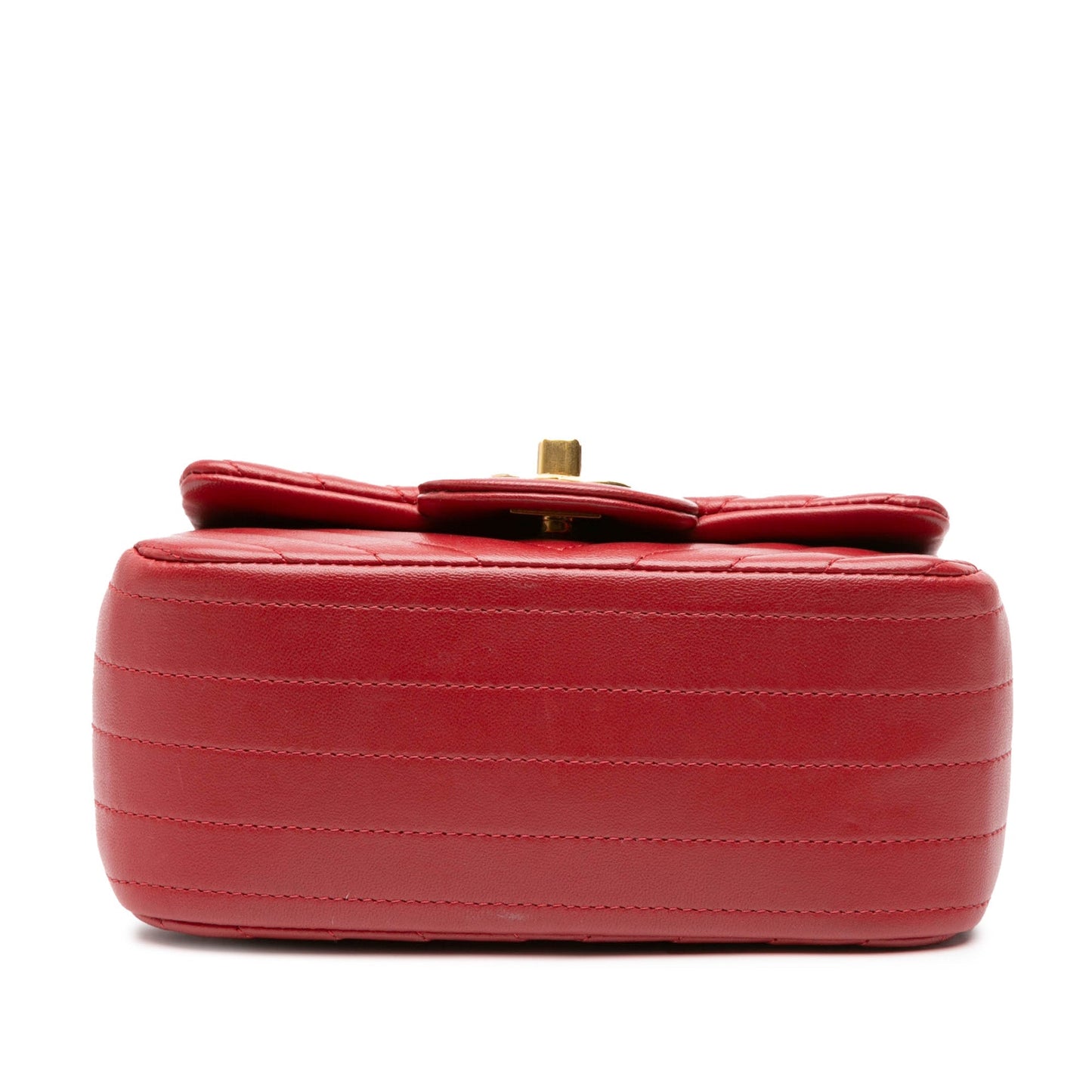 Chanel Sac Mini Square Classic Chevron Lambskin Single Flap