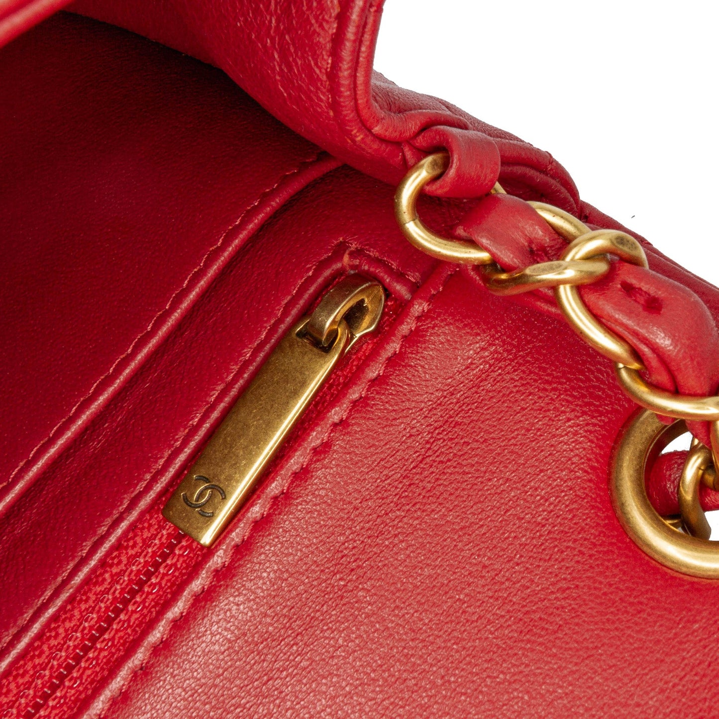 Chanel Sac Mini Square Classic Chevron Lambskin Single Flap