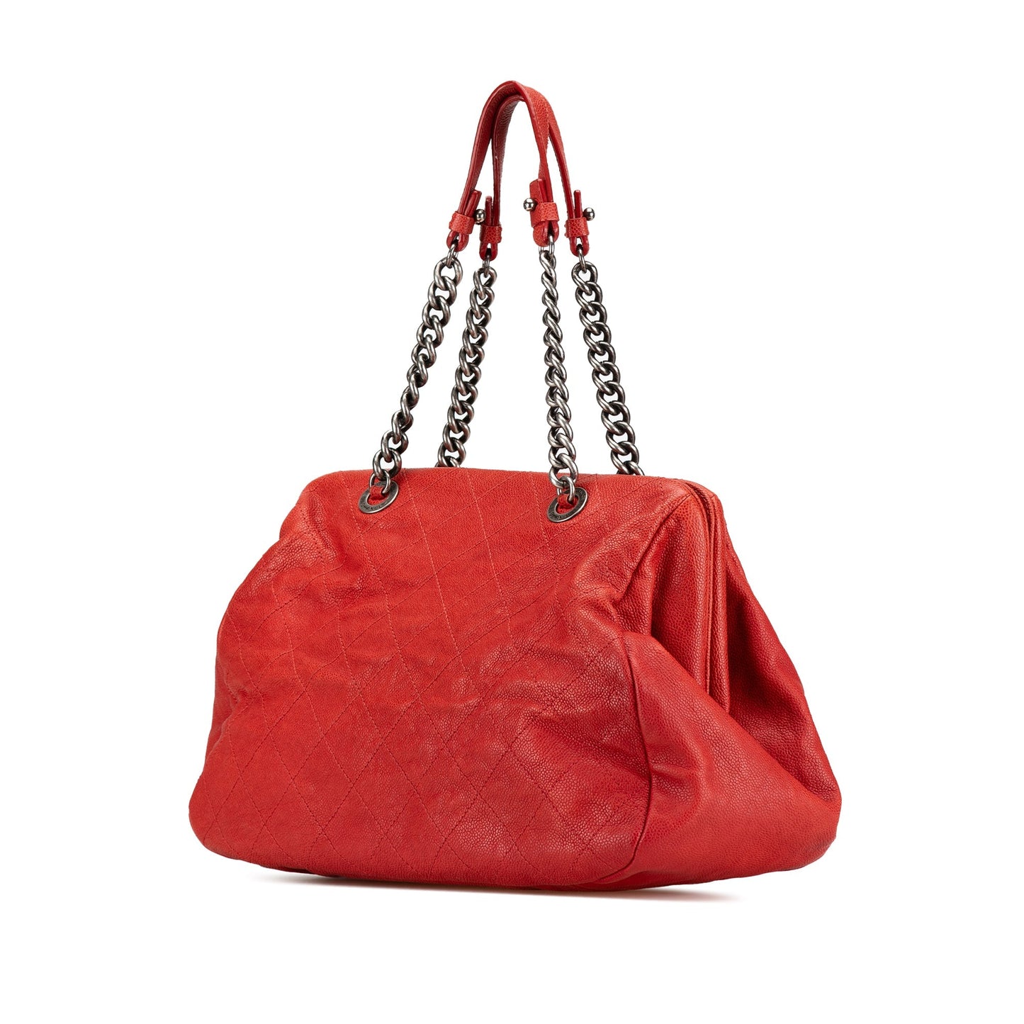 Chanel Sac Medium Quilted Caviar Frame Tote