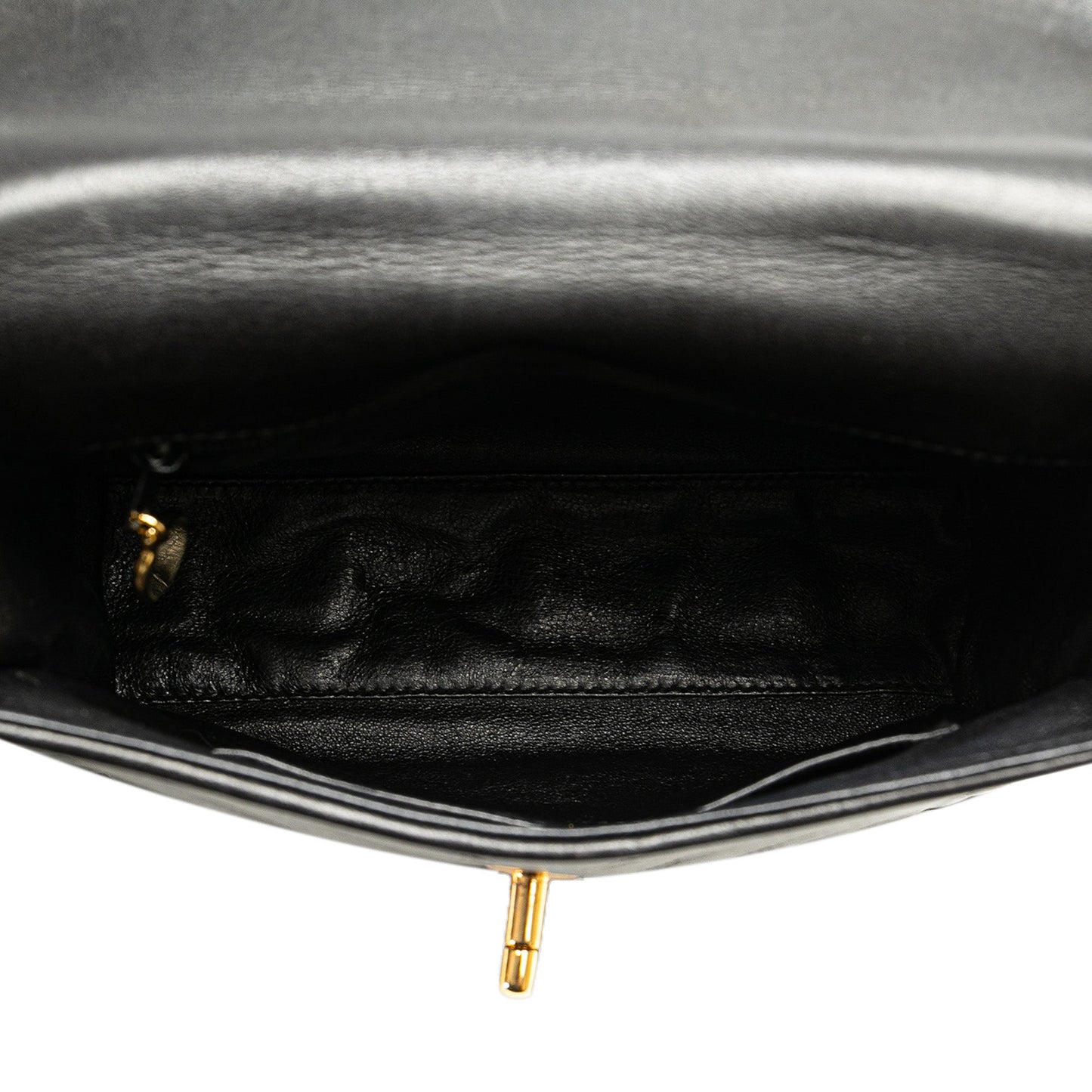 Black Chanel CC Chevron Lambskin Flap Crossbody Bag