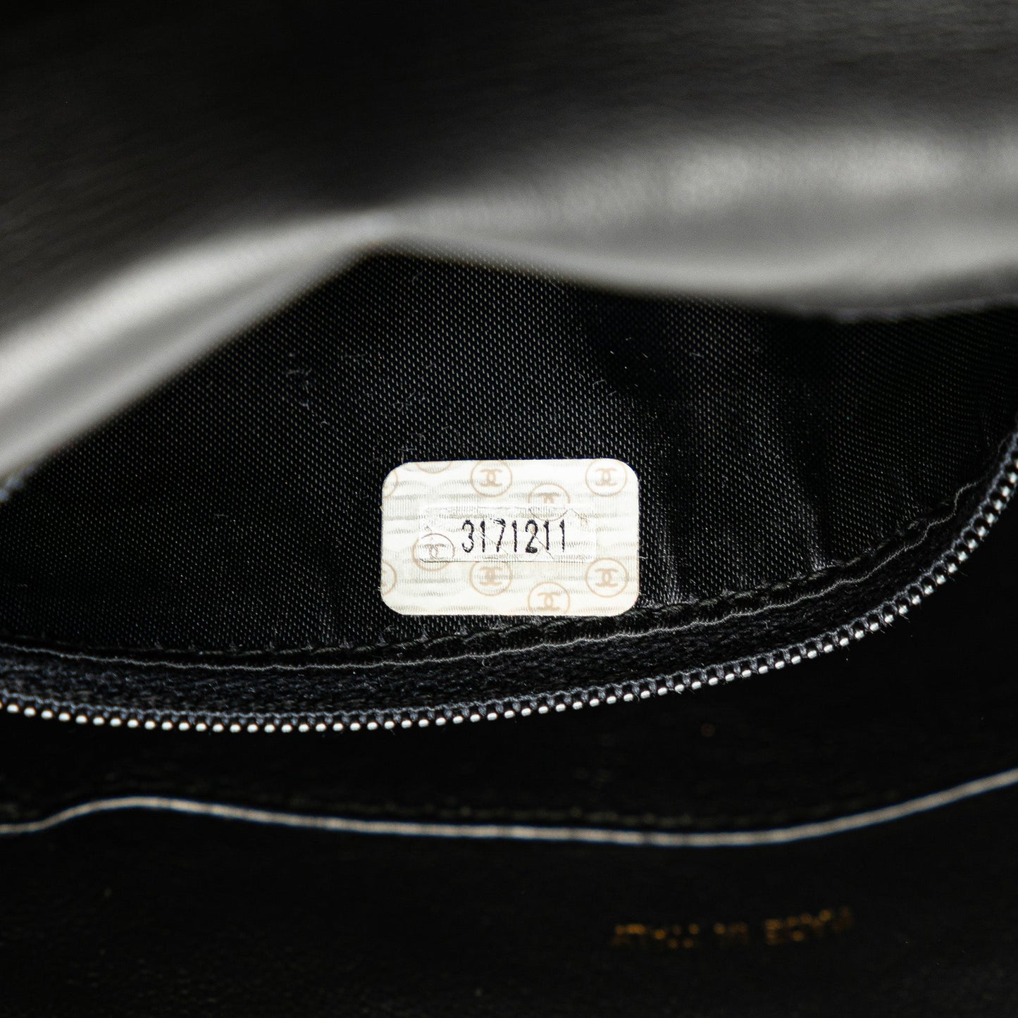 Black Chanel CC Chevron Lambskin Flap Crossbody Bag